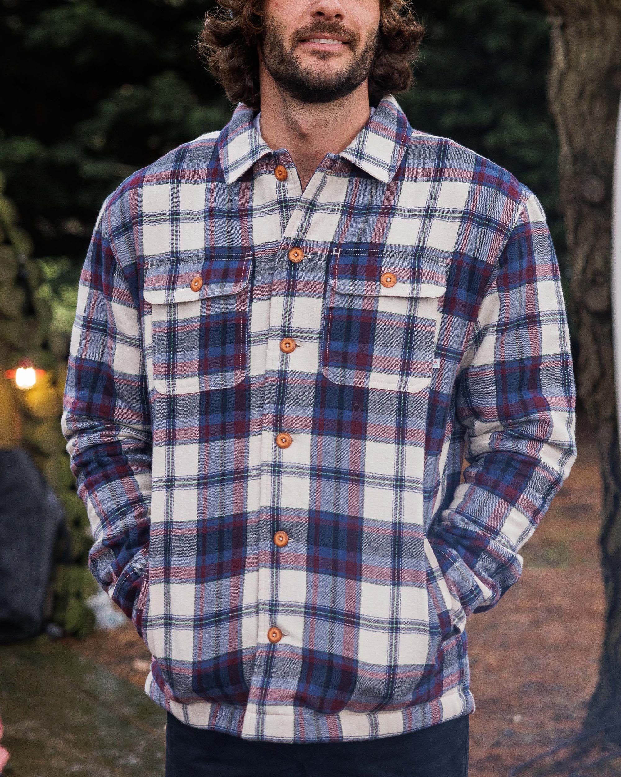 Freestyle Sherpa-Lined Overshirt - Vintage White - Image 6