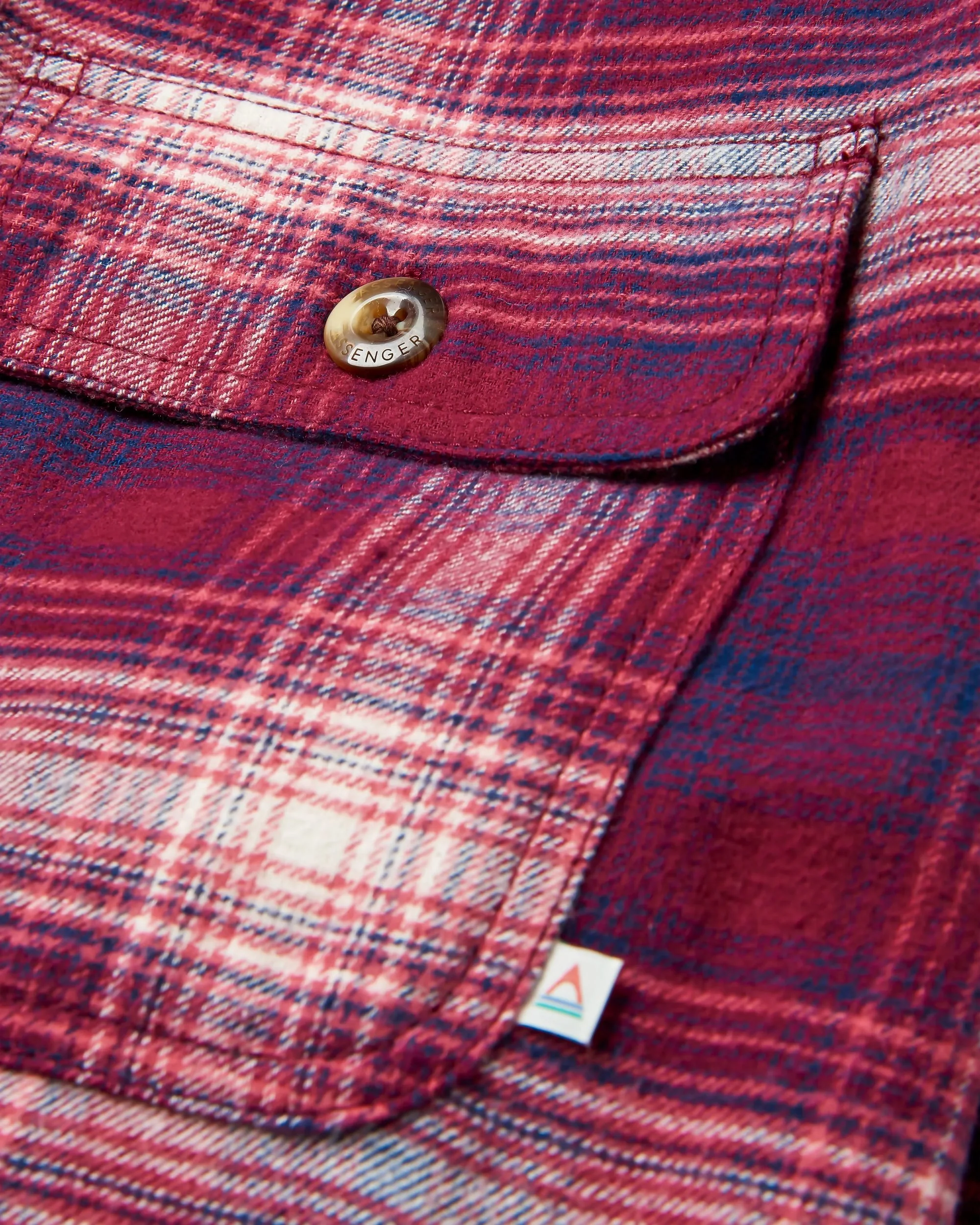 Freestyle Sherpa-Lined Overshirt - Wine/Rich Navy Check - Image 5
