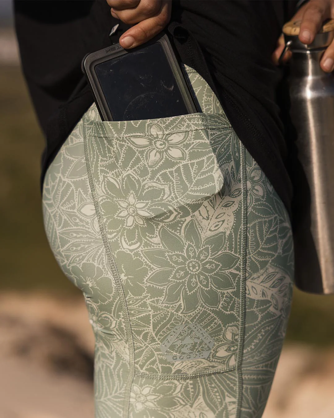 Fresh Air Leggings - Pistachio Floral - Image 3