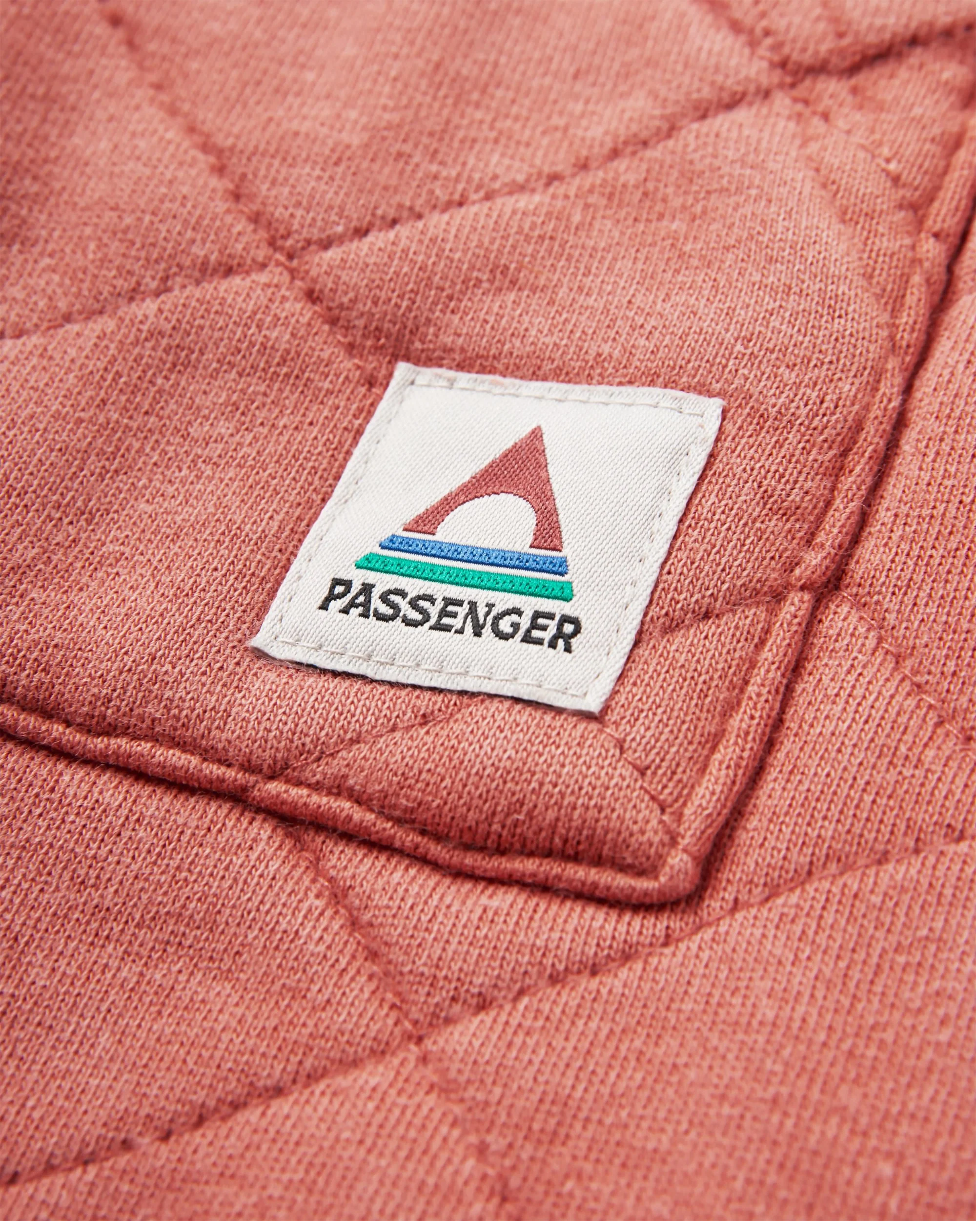Getaway Quilted Full Zip Hoodie - Burnt Orange - Image 5