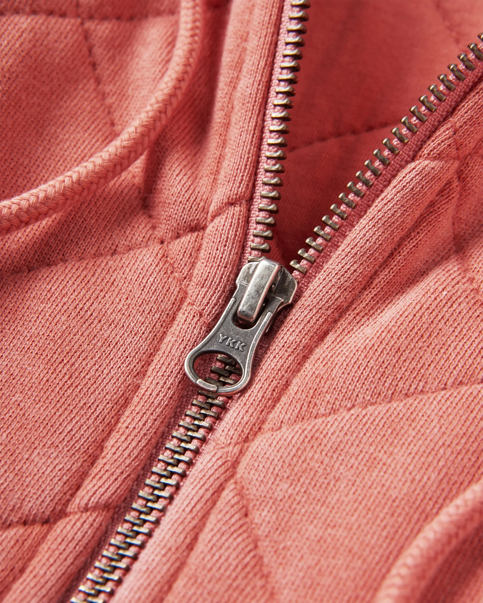 Getaway Quilted Full Zip Hoodie - Burnt Orange - Image 7