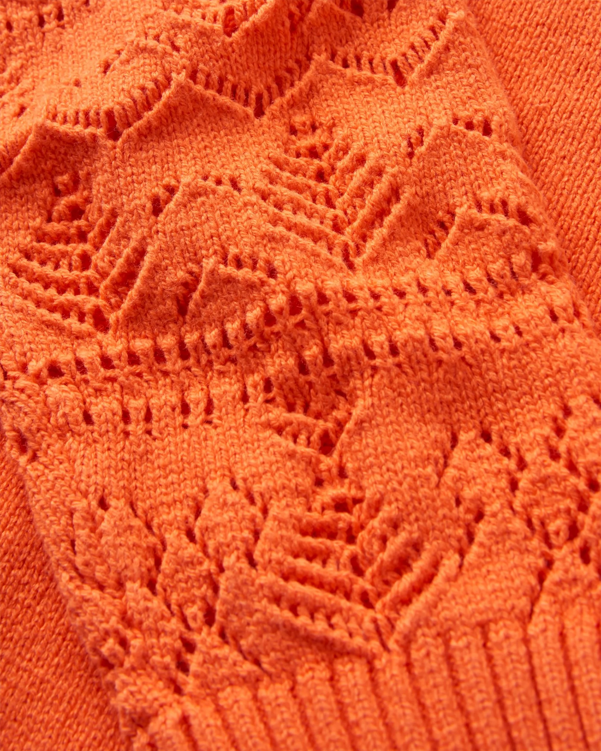 Grace Open Knit Cardigan - Ember Orange - Image 10