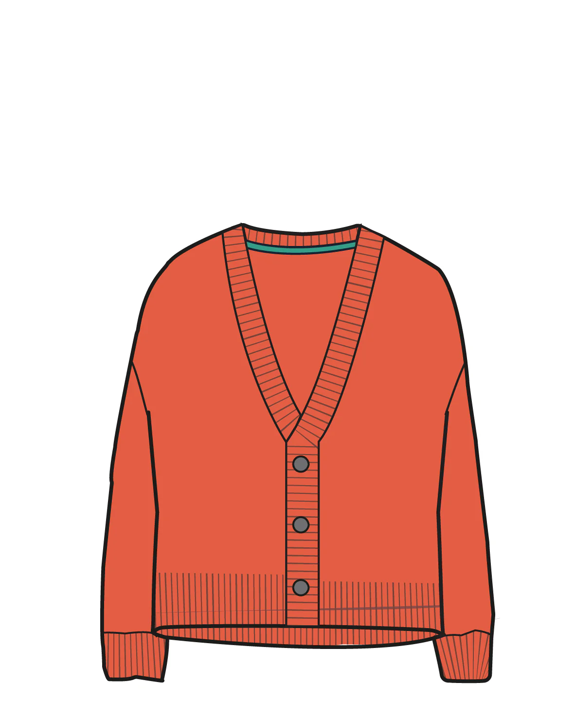Grace Open Knit Cardigan - Ember Orange - Image 12