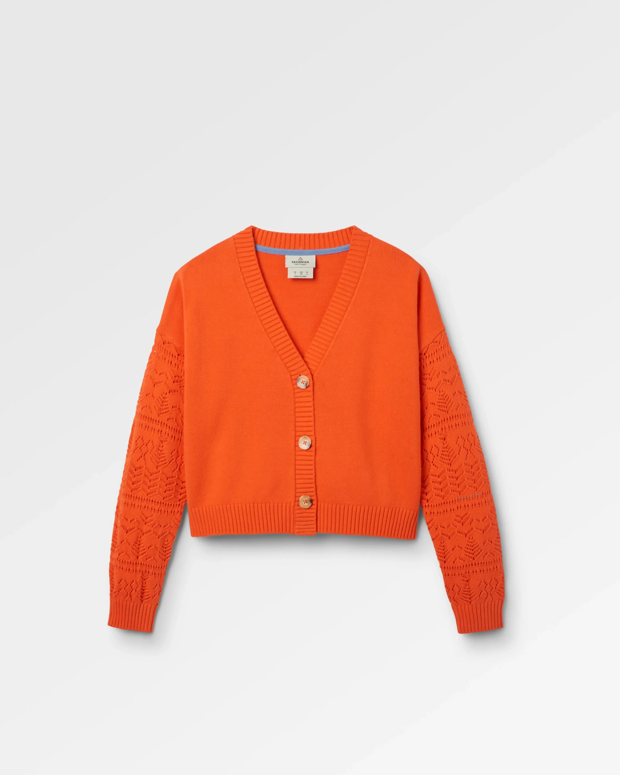 Grace Open Knit Cardigan - Ember Orange - Image 2