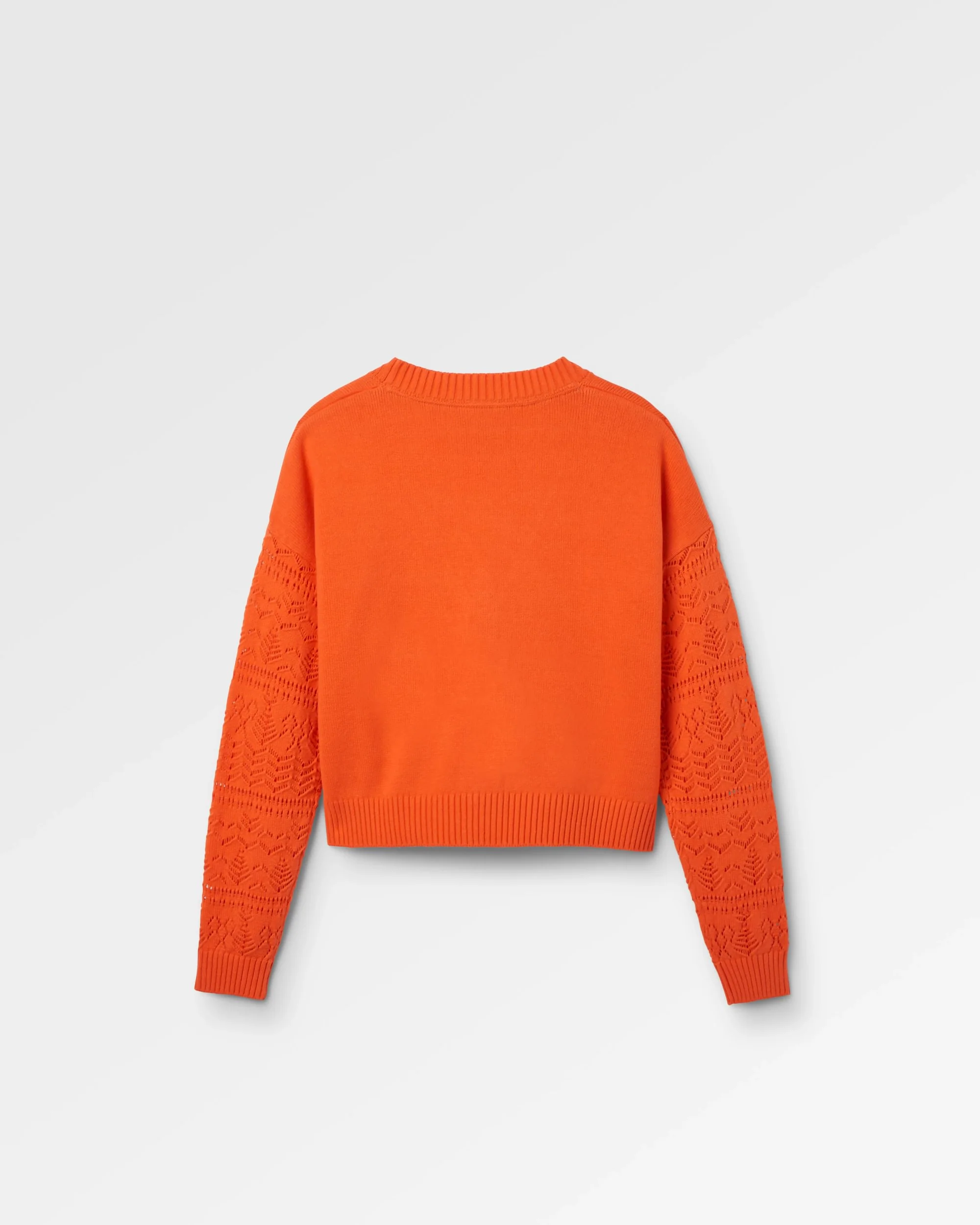 Grace Open Knit Cardigan - Ember Orange - Image 6
