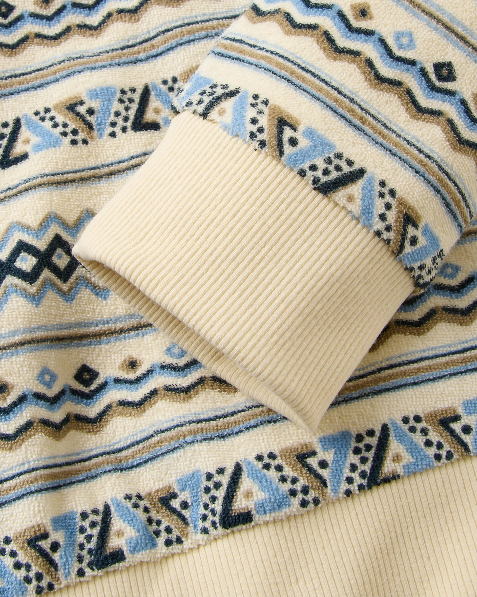 Groovy Towelling Hoodie - Geo Stripe Birch - Image 3