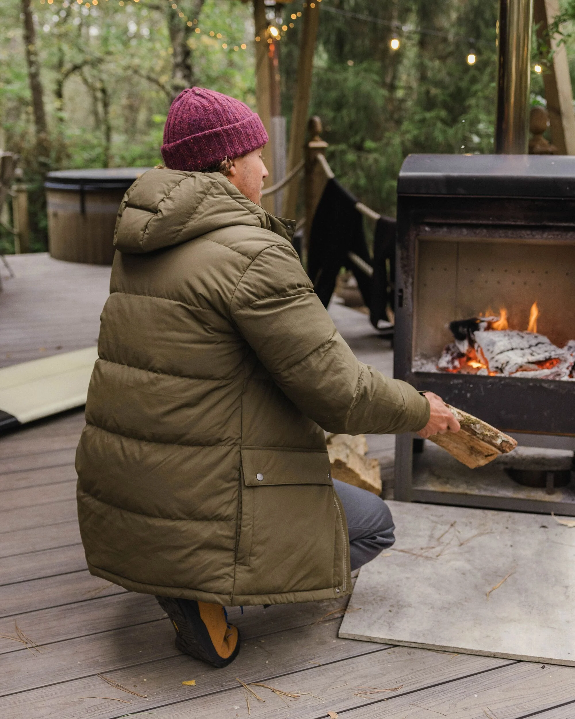 Grounded Down Jacket - Dark Olive - Image 4