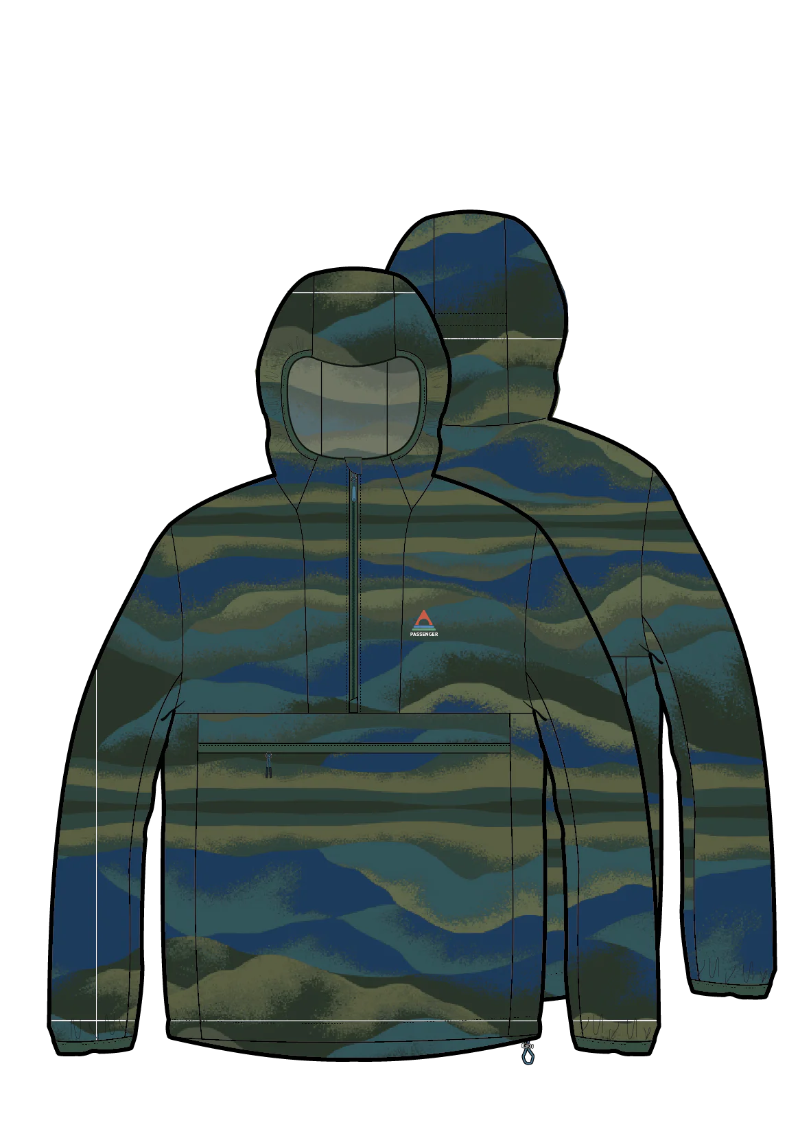 Gusto Windshell Anorak - Reflection Khaki - Image 8