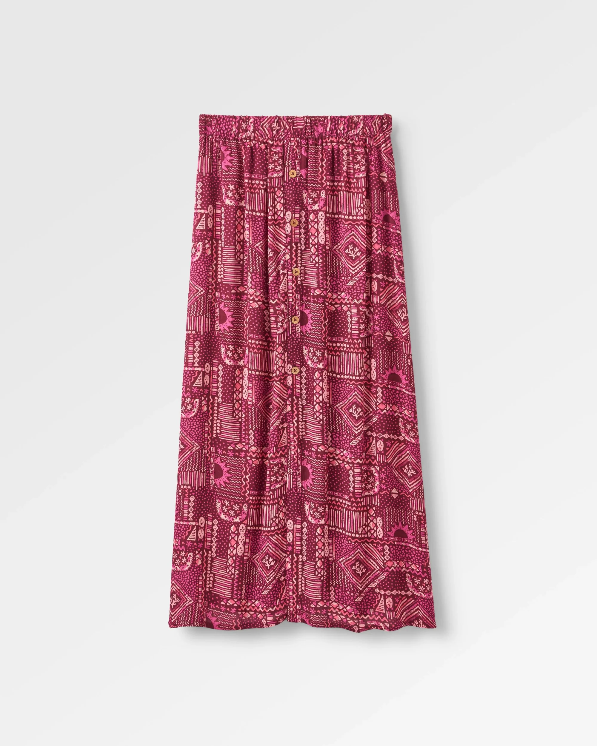 Hannah Skirt - Vintage Patchwork Wine - Image 2