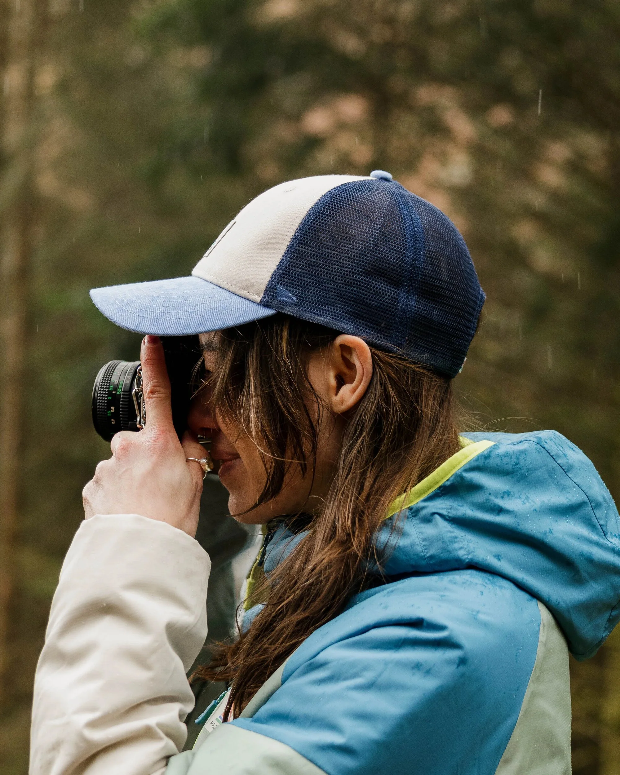 Heritage Mesh Snapback Cap - Cornflower - Image 5