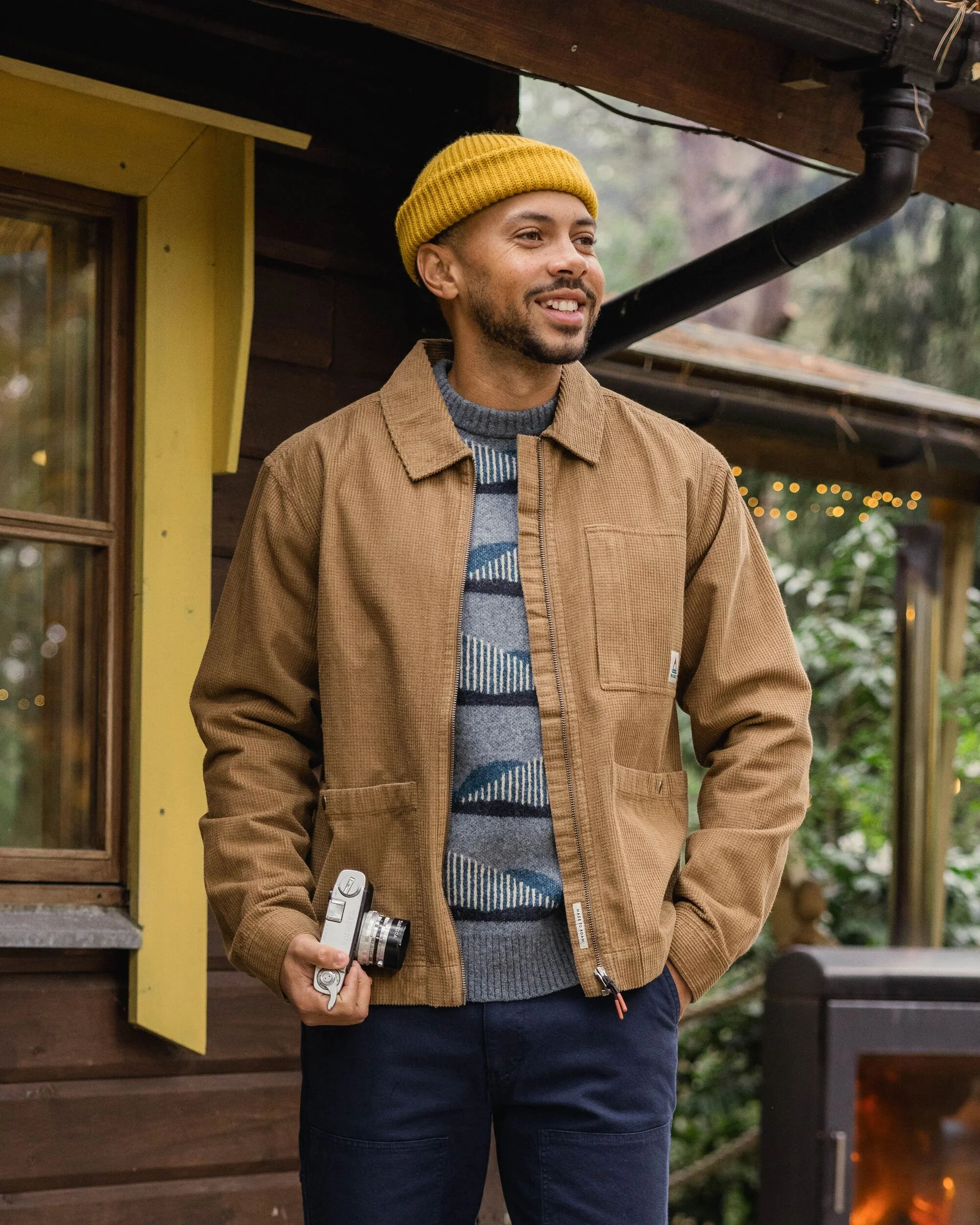 Harvest Organic Cotton Cord Overshirt - Caramel Brown - Image 3