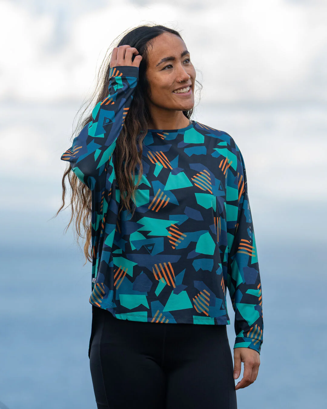Hatha Active Top - Deep Navy Camo - Image 3
