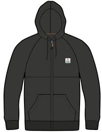 Heritage Full Zip Hoodie - Black - Image 7