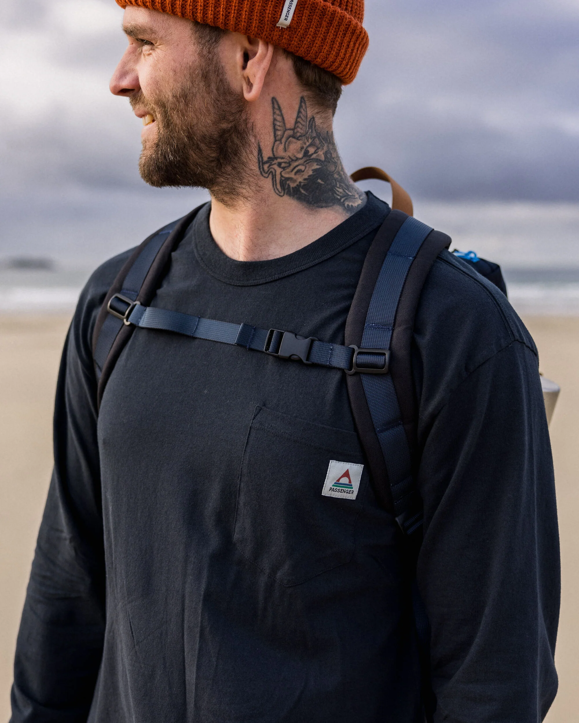 Heritage Organic Relaxed Fit LS T-Shirt - Black - Image 3