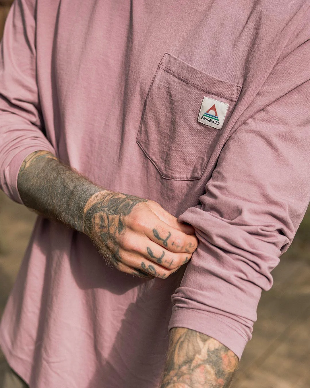 Heritage Organic Relaxed Fit LS T-Shirt - Grape - Image 4