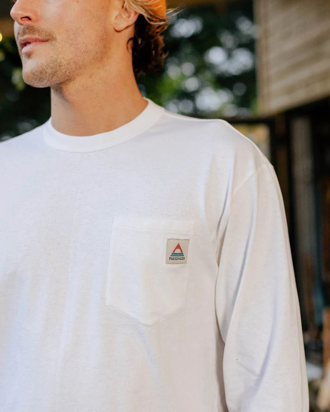 Heritage Organic Relaxed Fit LS T-Shirt - White - Image 3