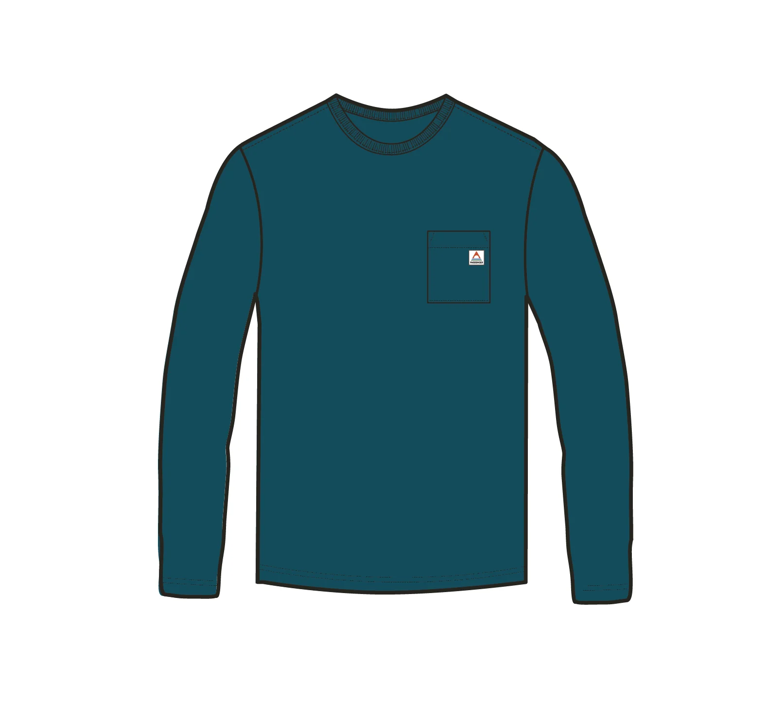 Heritage Organic Relaxed Fit LS T-Shirt - Tidal Blue - Image 5