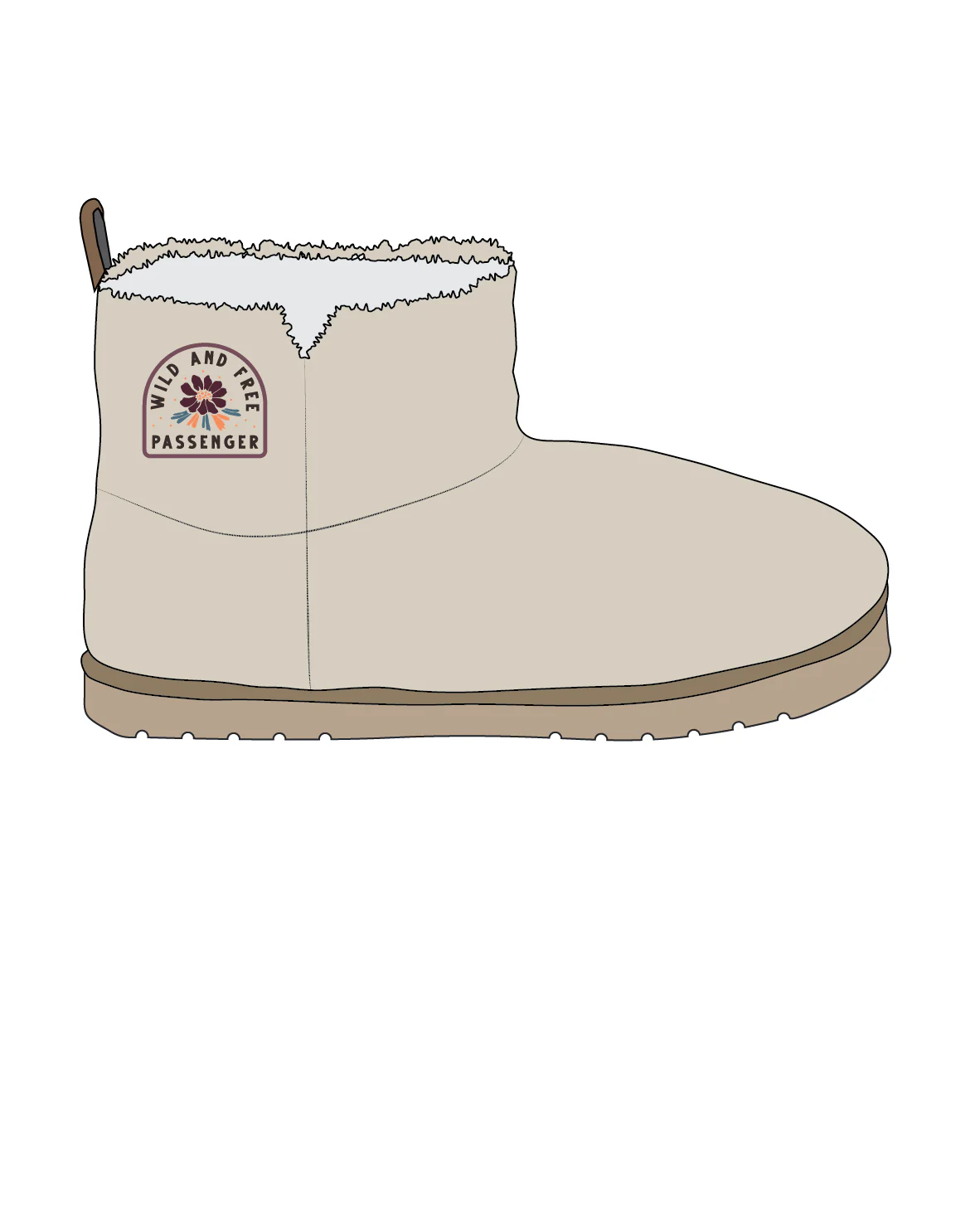 Hideaway Hut Sherpa Fleece Slipper - Birch - Image 7