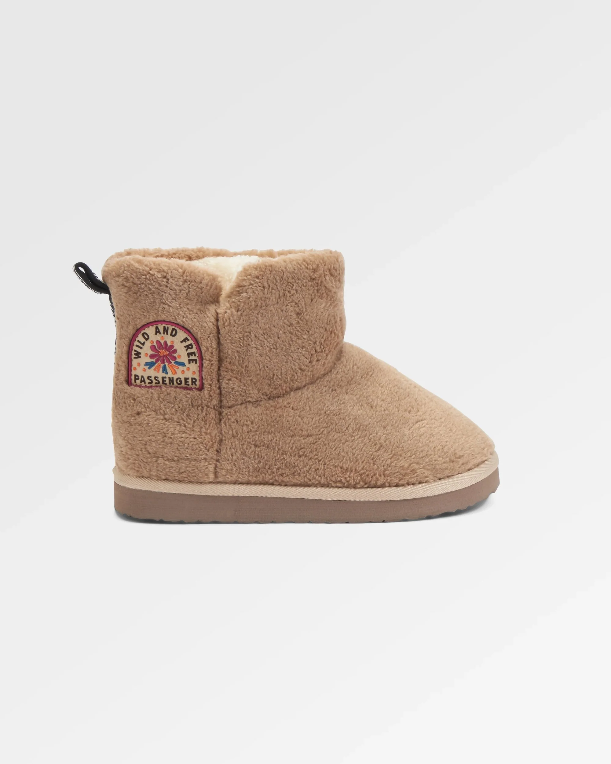 Hideaway Hut Sherpa Fleece Slipper - Biscuit - Image 4