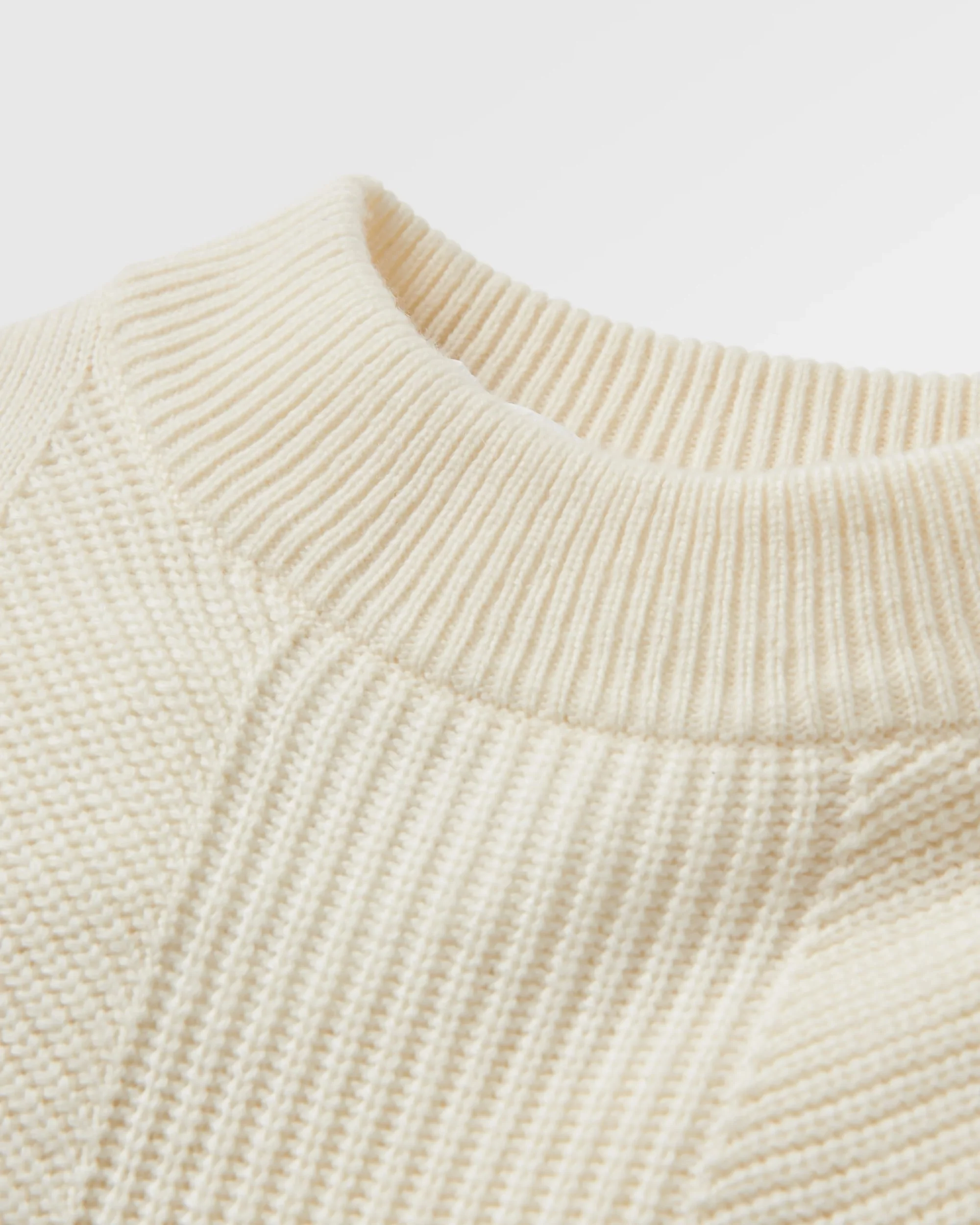 Hideout Oversized Knitted Jumper - Off White - Image 3
