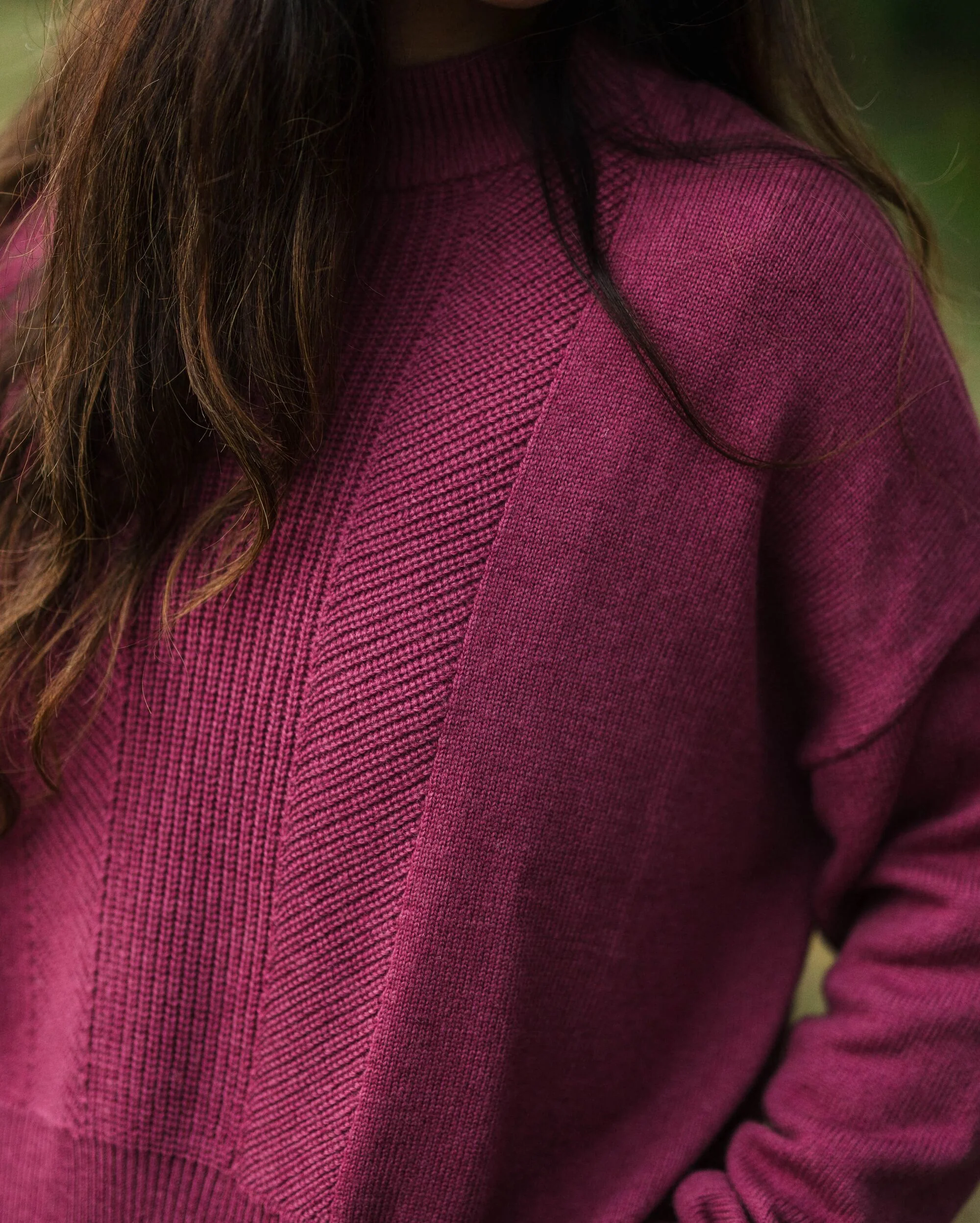 Hideout Oversized Knitted Jumper - Rhubarb - Image 4