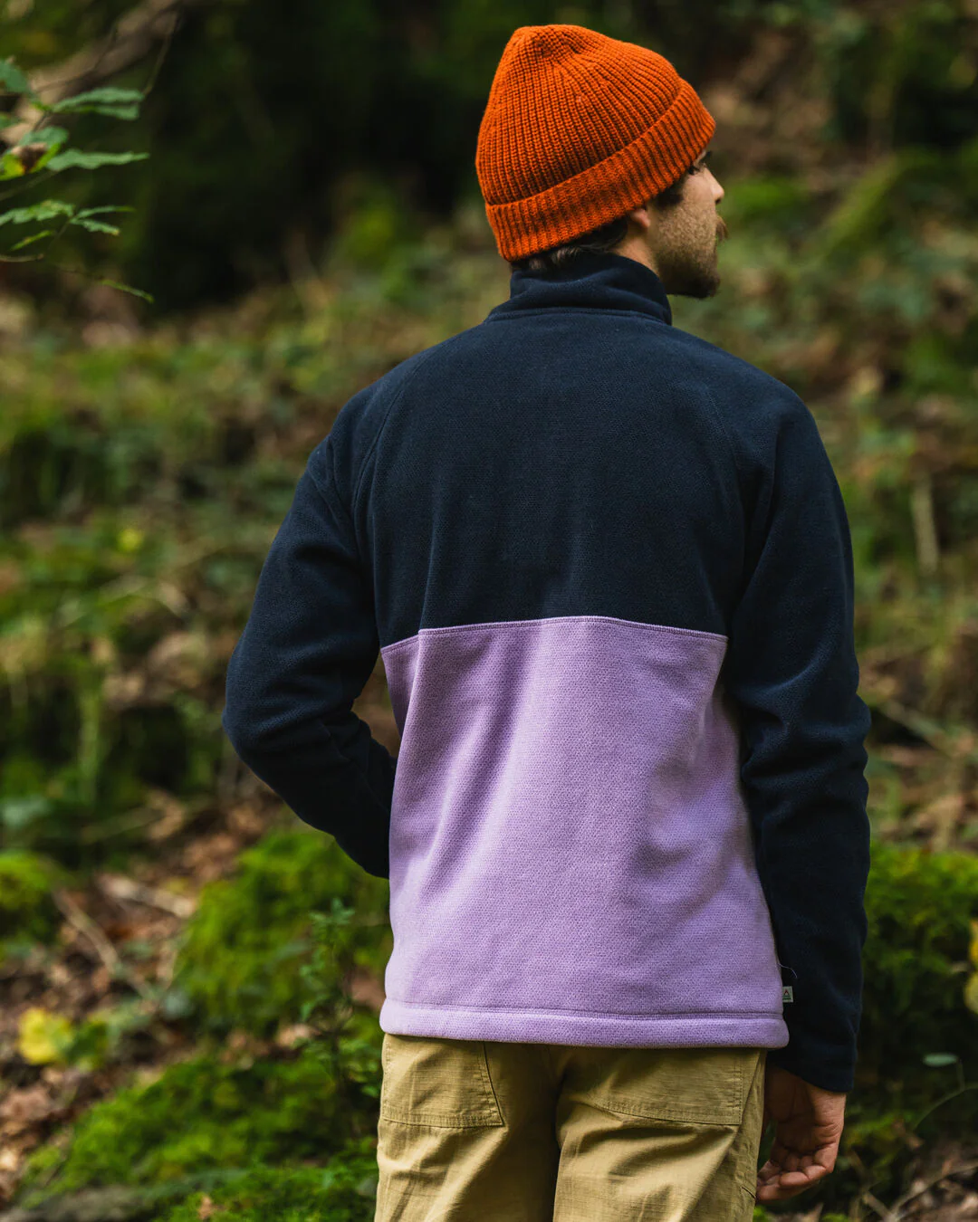 Men's Highland Polartec® Fleece - Lilac/ Deep Navy - Image 5