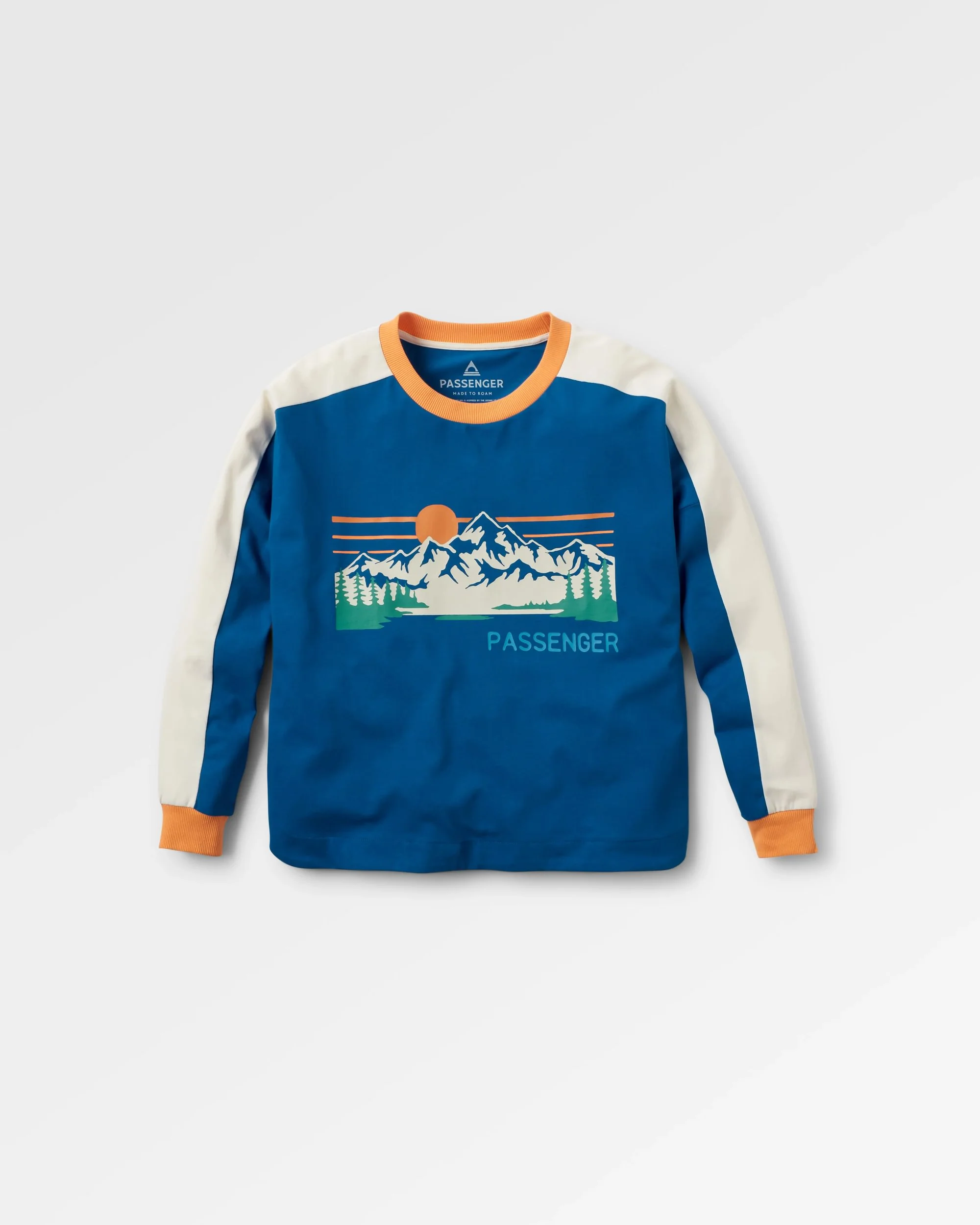Hilltop Organic Cotton LS T-Shirt - Azure Blue - Image 2