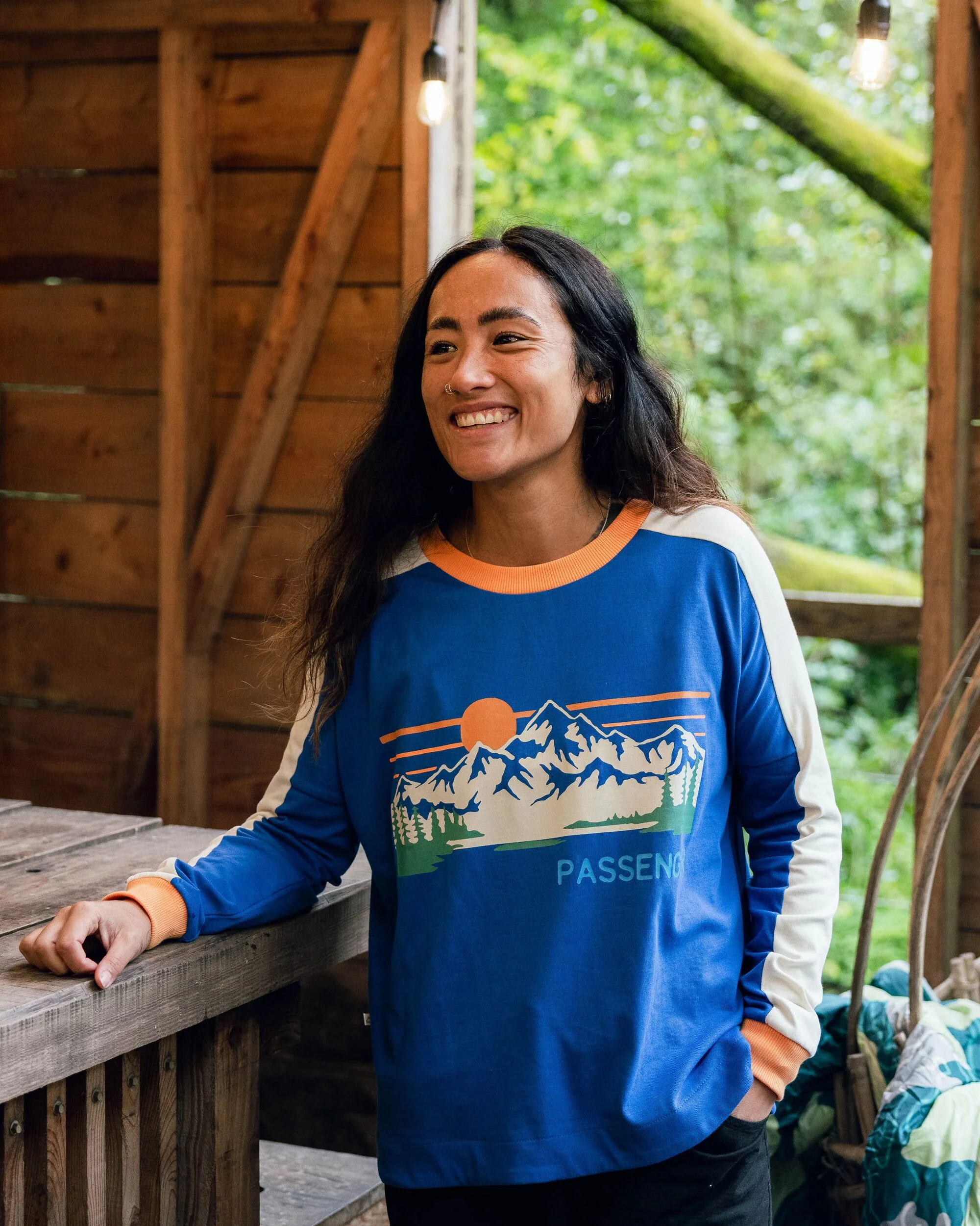 Hilltop Organic Cotton LS T-Shirt - Azure Blue - Image 3