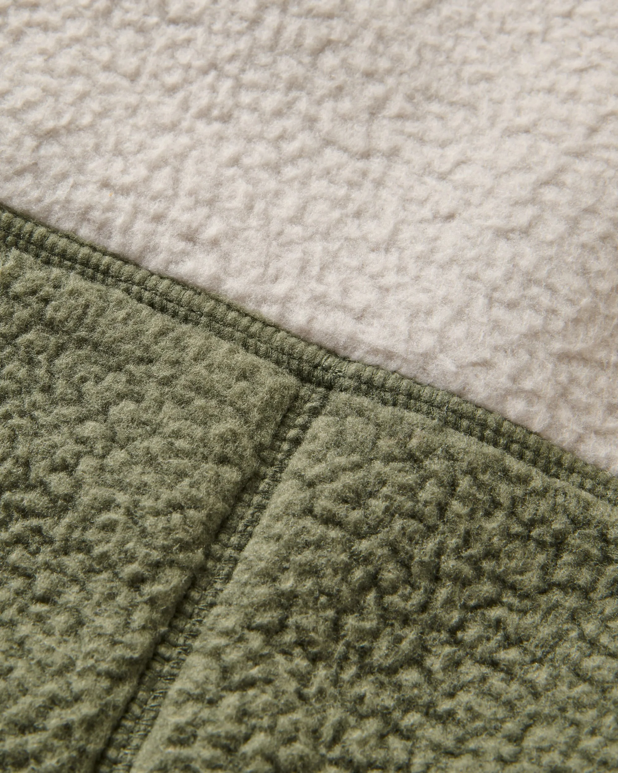 Home Sherpa Fleece - Vintage White/Dusty Olive - Image 7