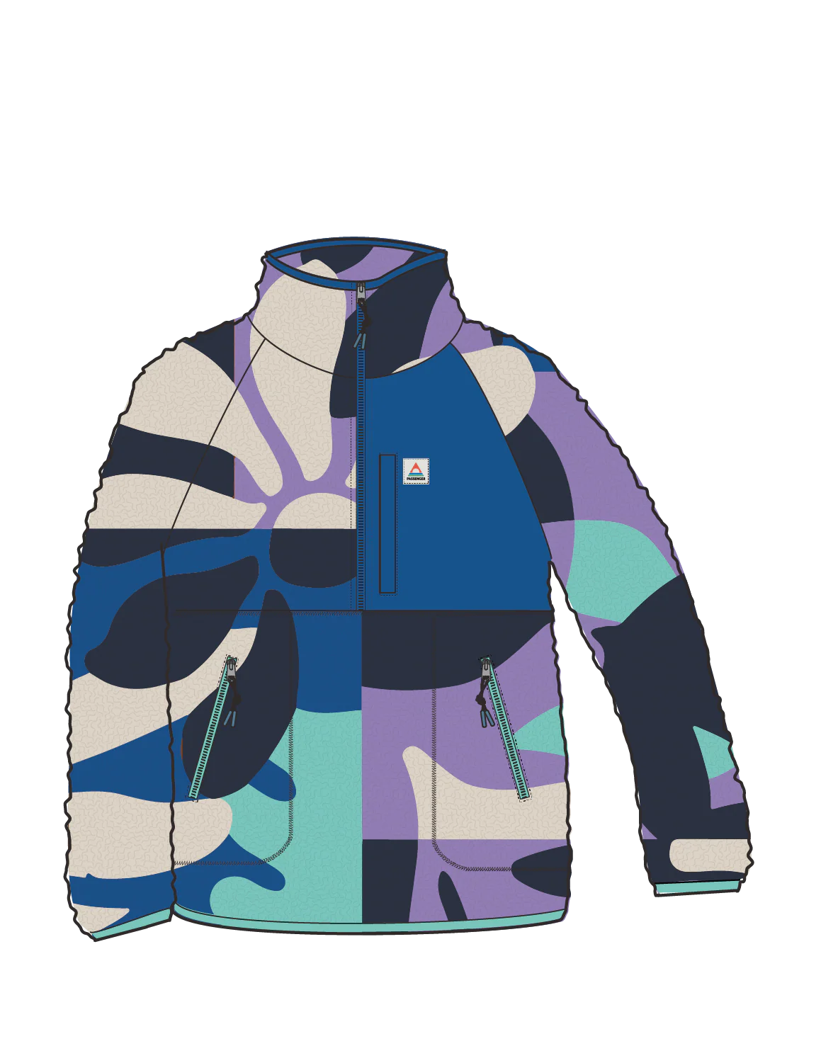 Home Sherpa Fleece - Mountain Foliage Purple - Image 11
