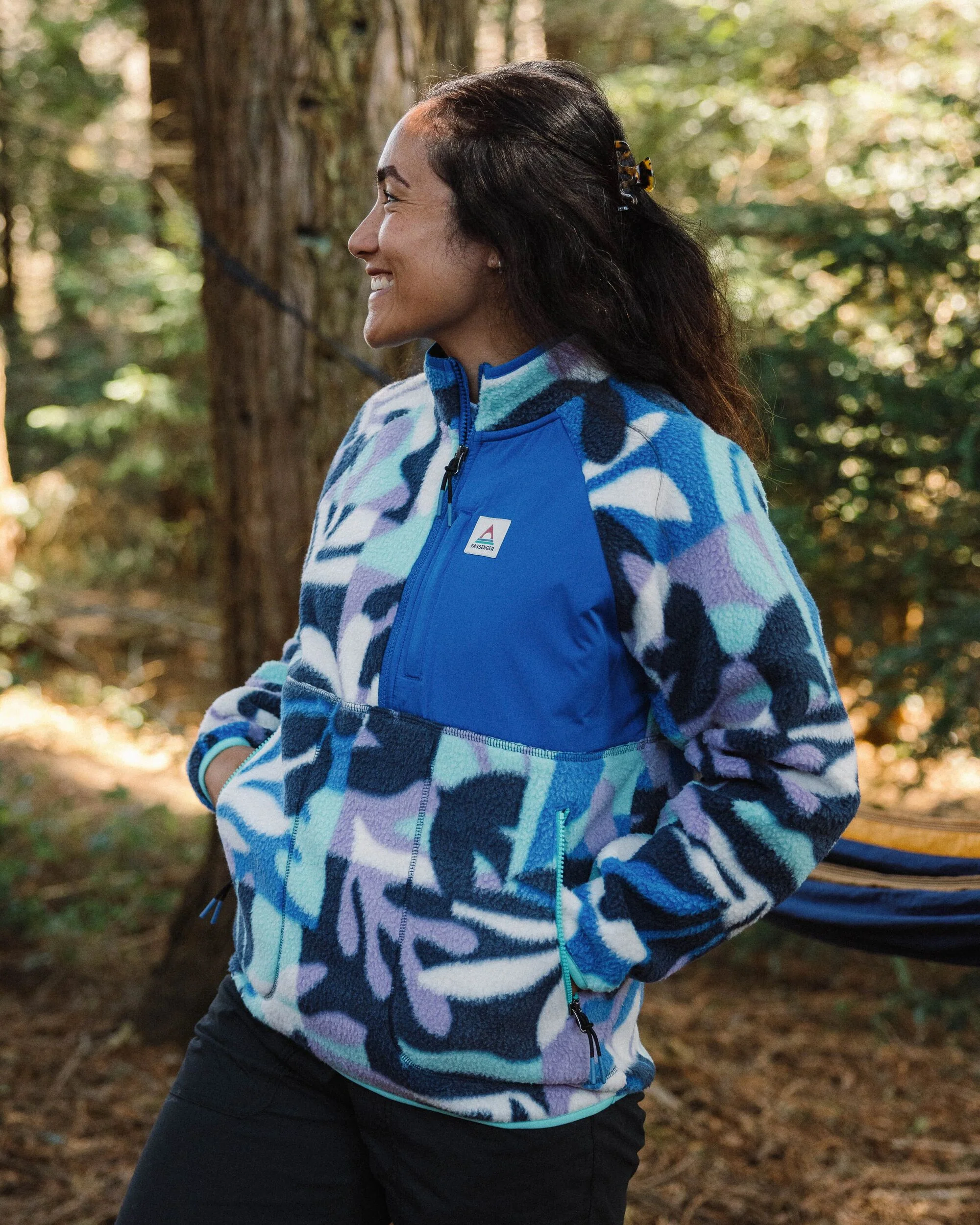 Home Sherpa Fleece - Mountain Foliage Purple - Image 4