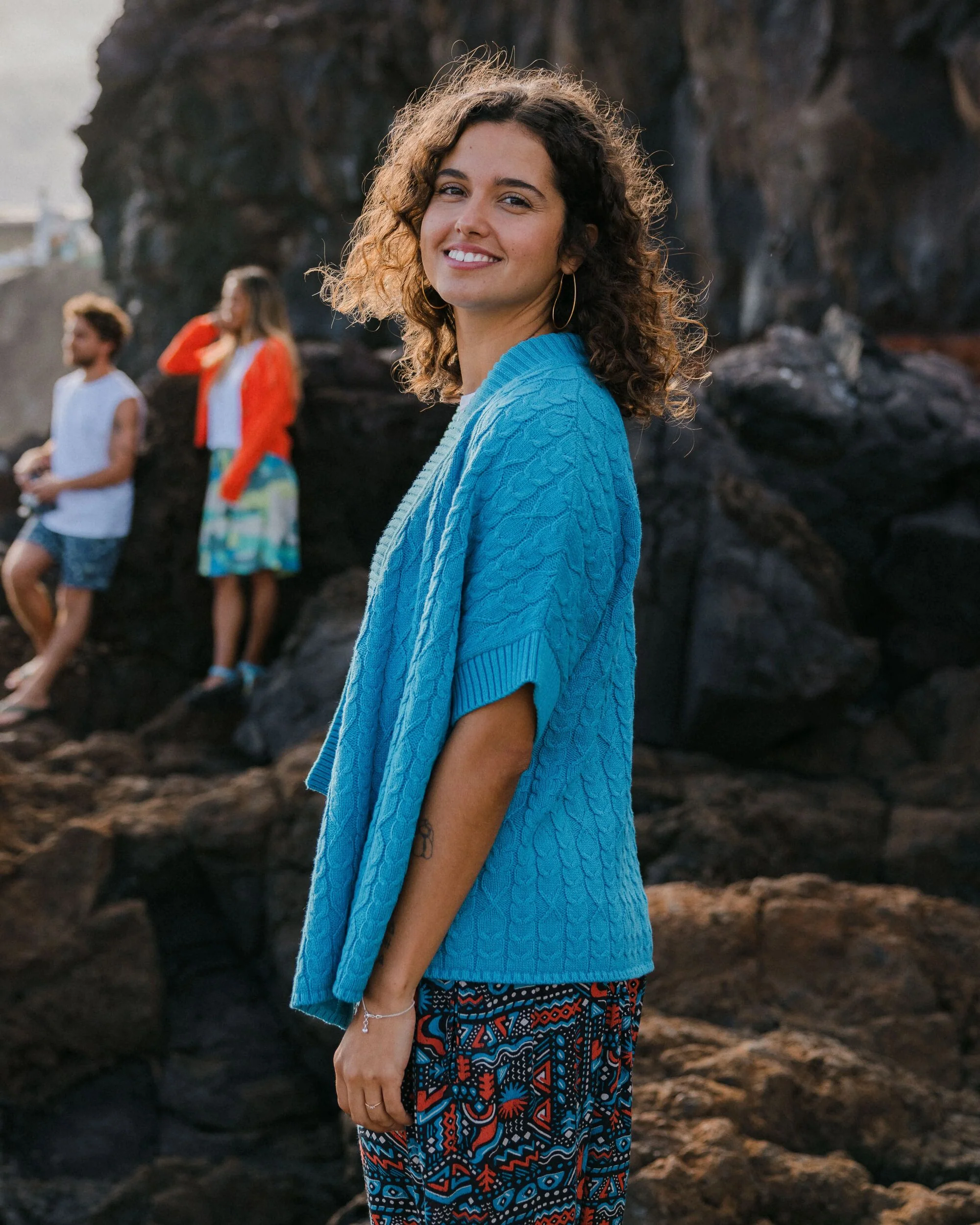 Homely Knitted Cardigan - Bluejay - Image 3