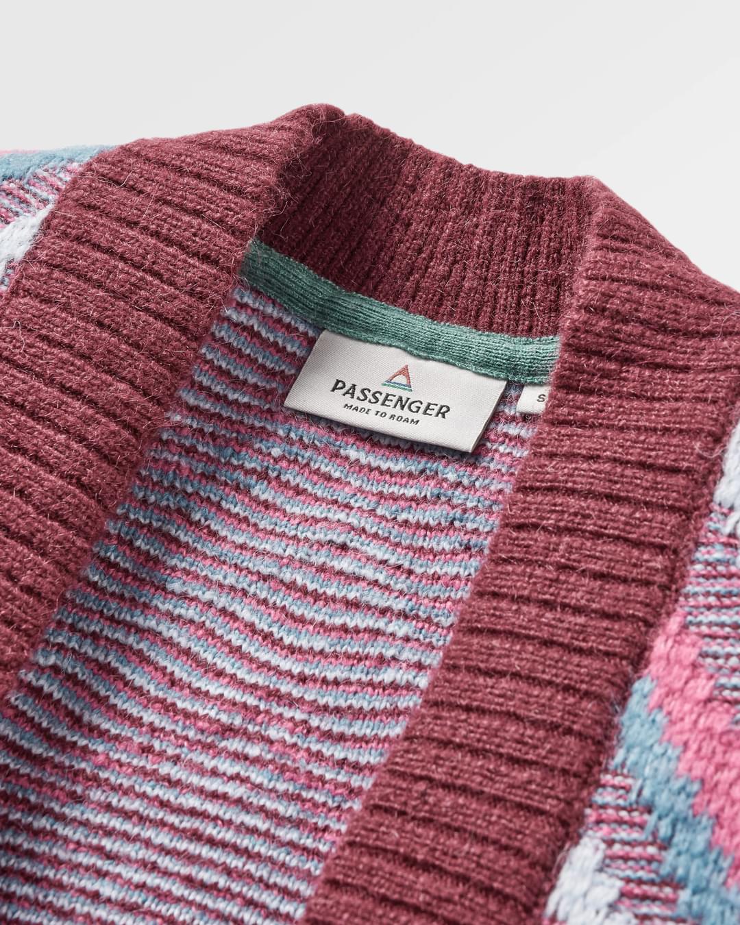 Homestead Cardigan - Wine - Image 2
