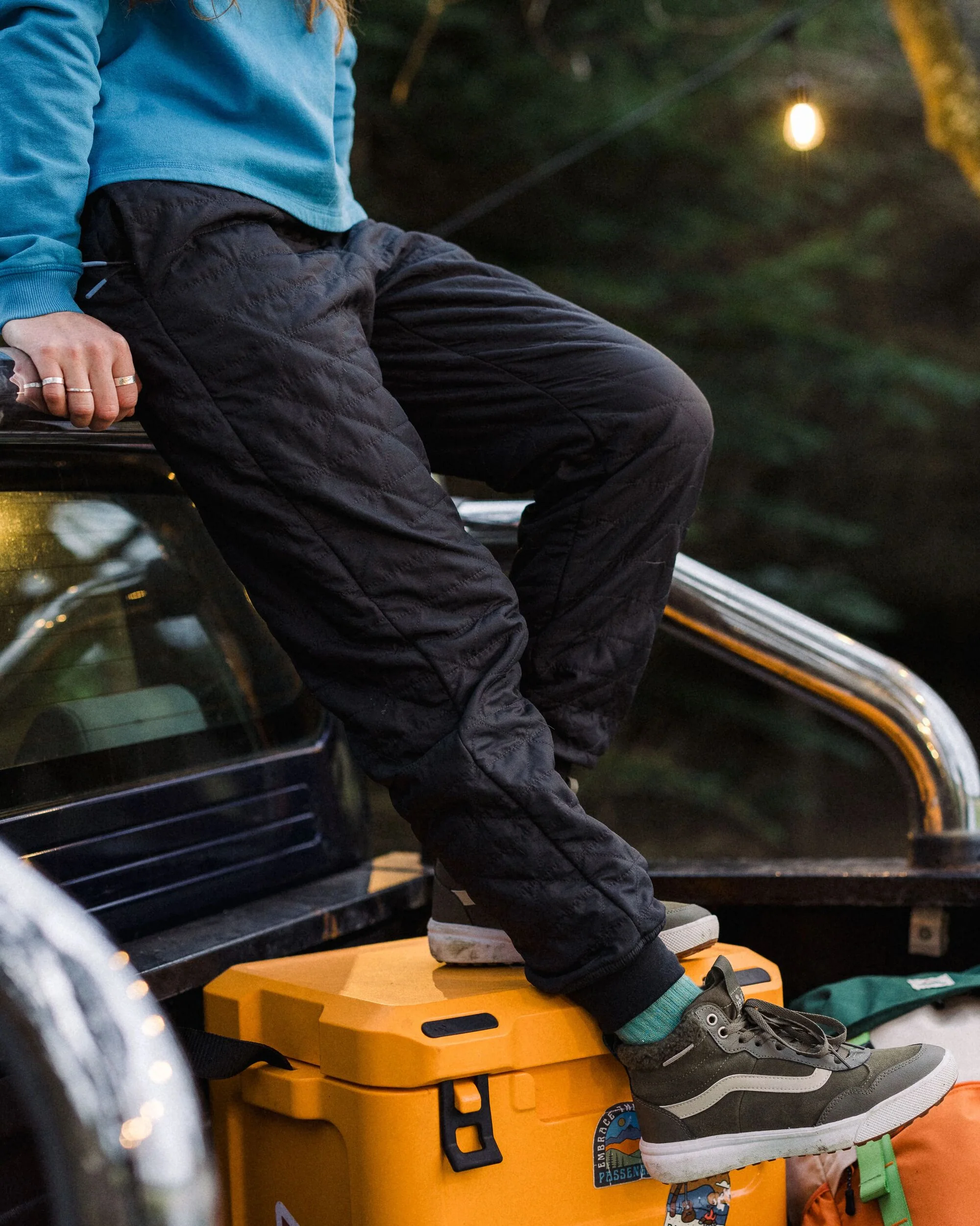 Homewood Quilted Jogger - Black - Image 4