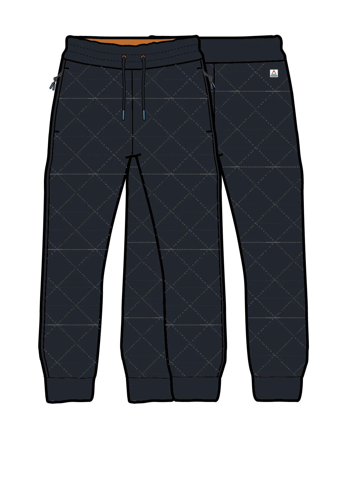 Homewood Quilted Jogger - Black - Image 8