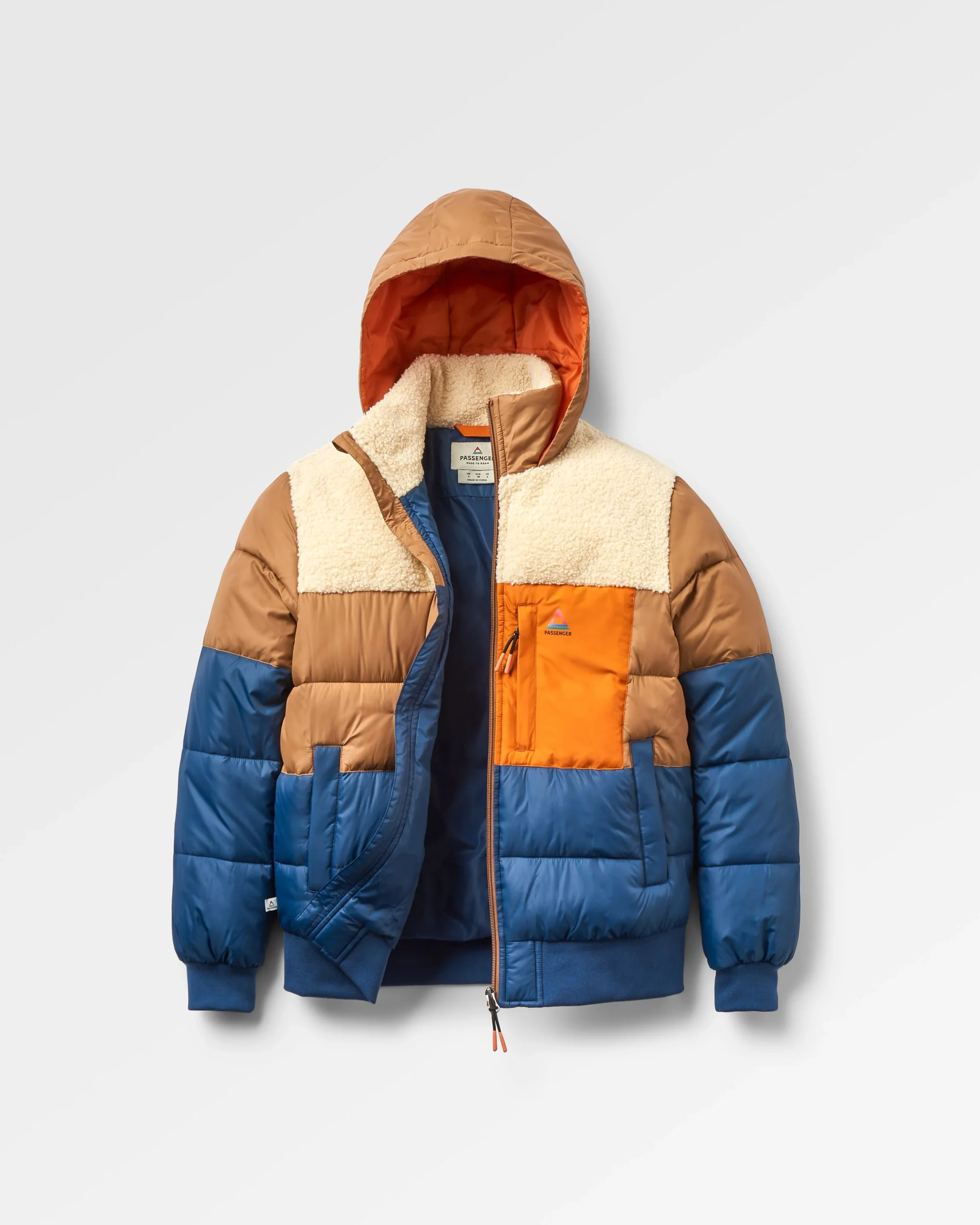 Inspire Insulated Hooded Jacket - Dark Denim/Toffee - Image 2