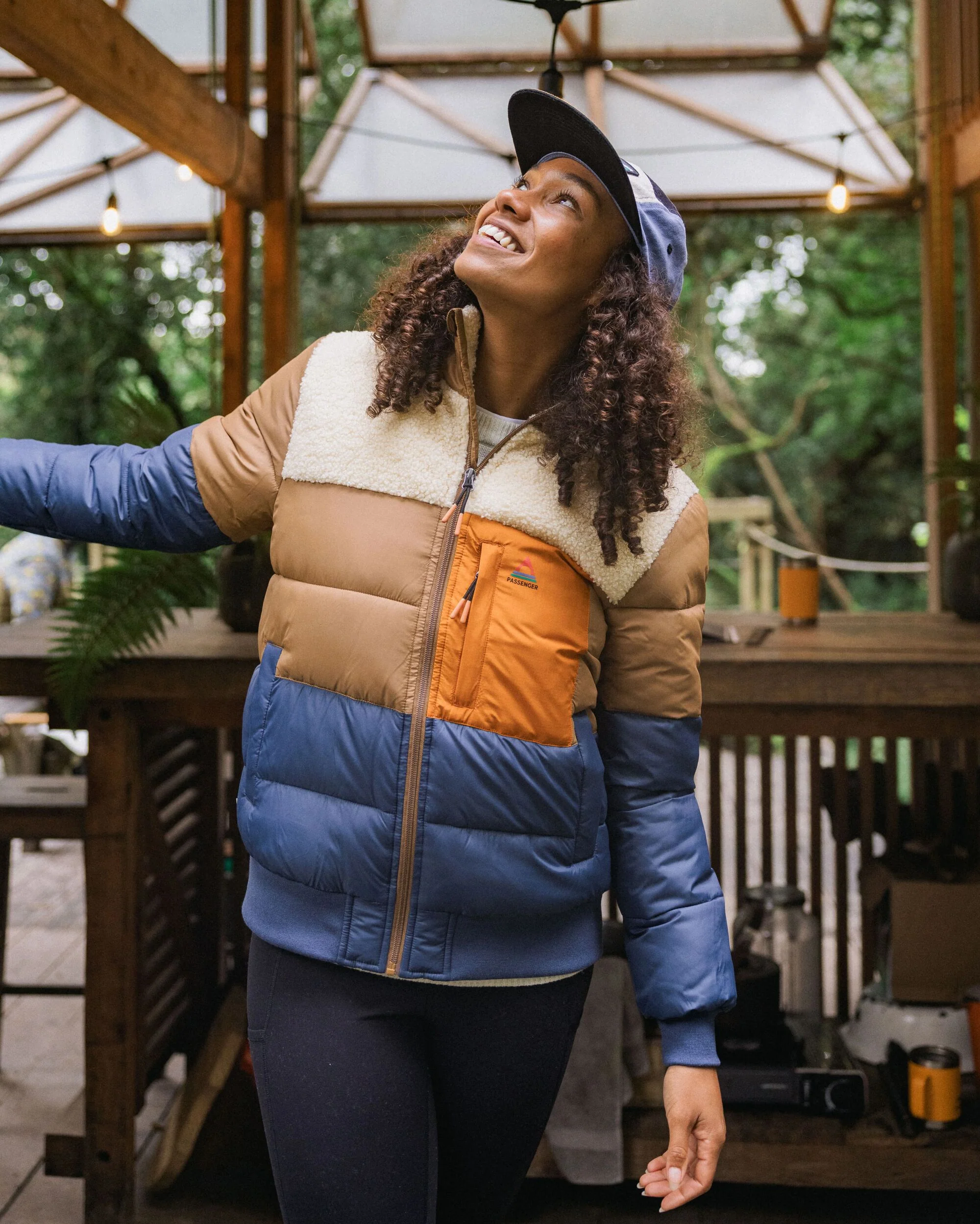 Inspire Insulated Hooded Jacket - Dark Denim/Toffee - Image 5