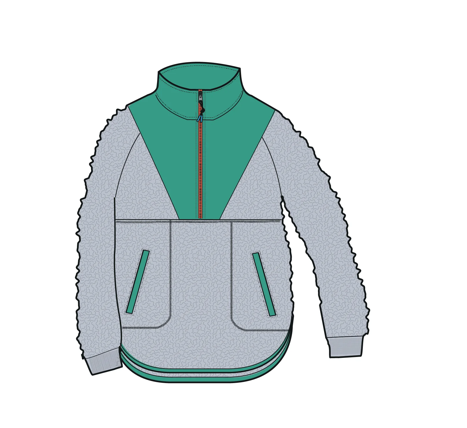 Beaumont Sherpa Hoodless Fleece - Dawn Grey - Image 7
