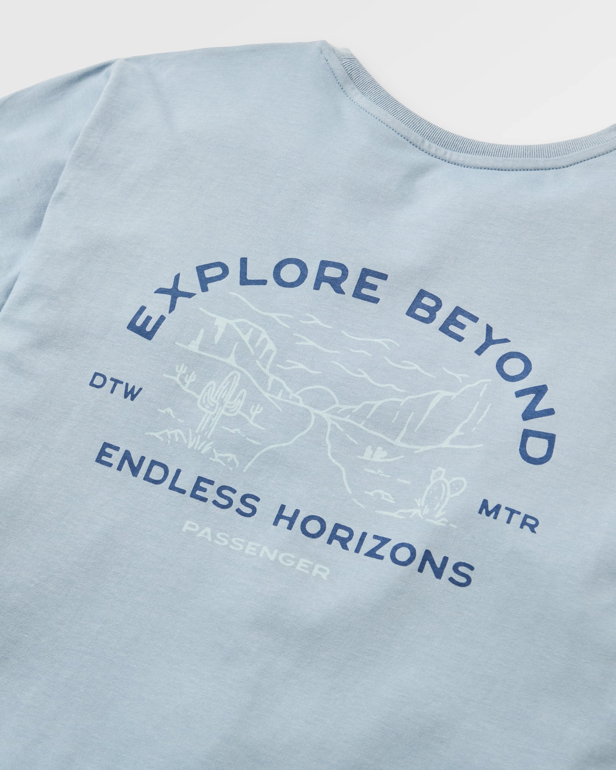 Horizons T-Shirt - Faded Denim - Image 7