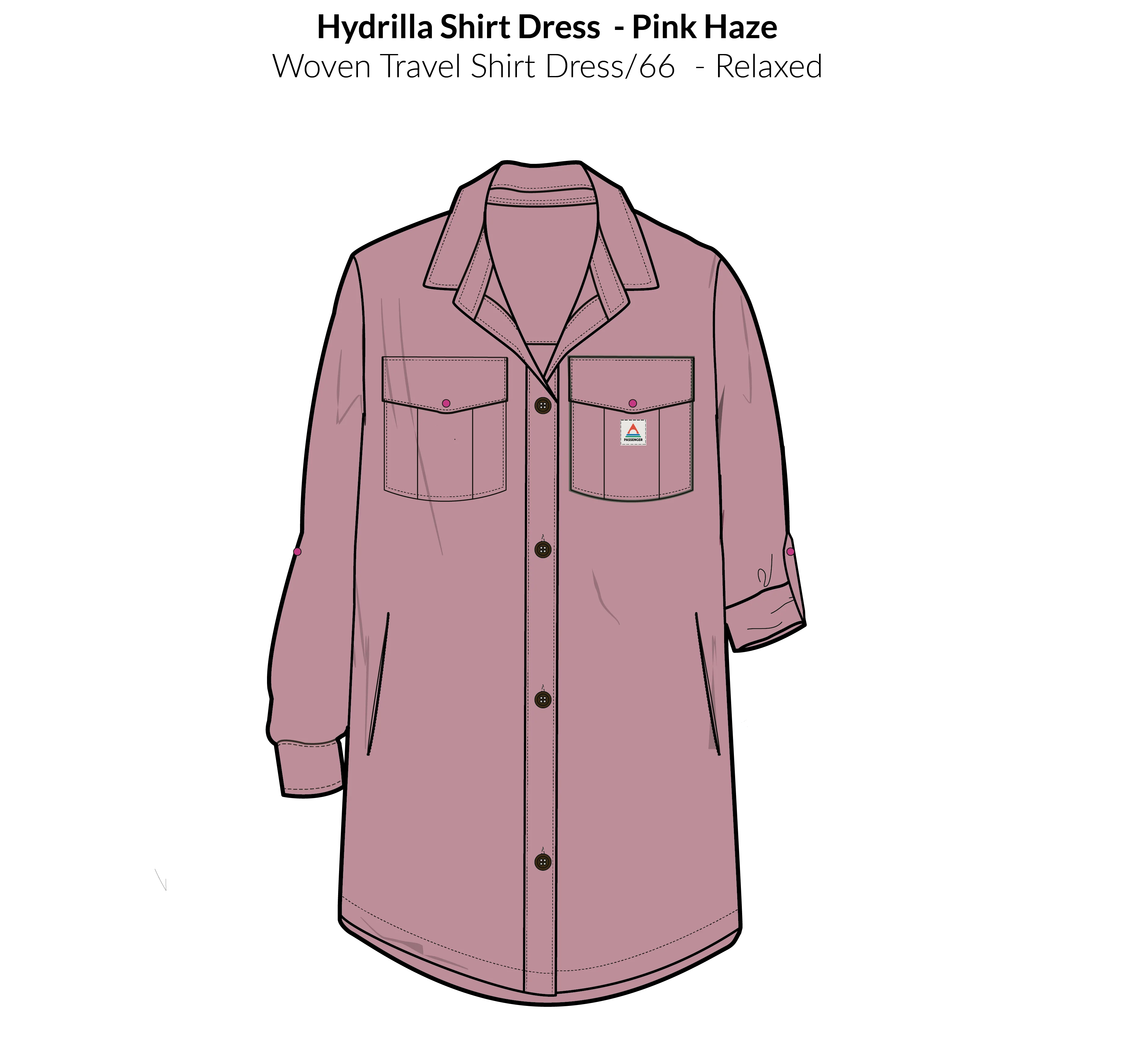 Hydrilla LS Shirt Dress - Pink Haze - Image 7