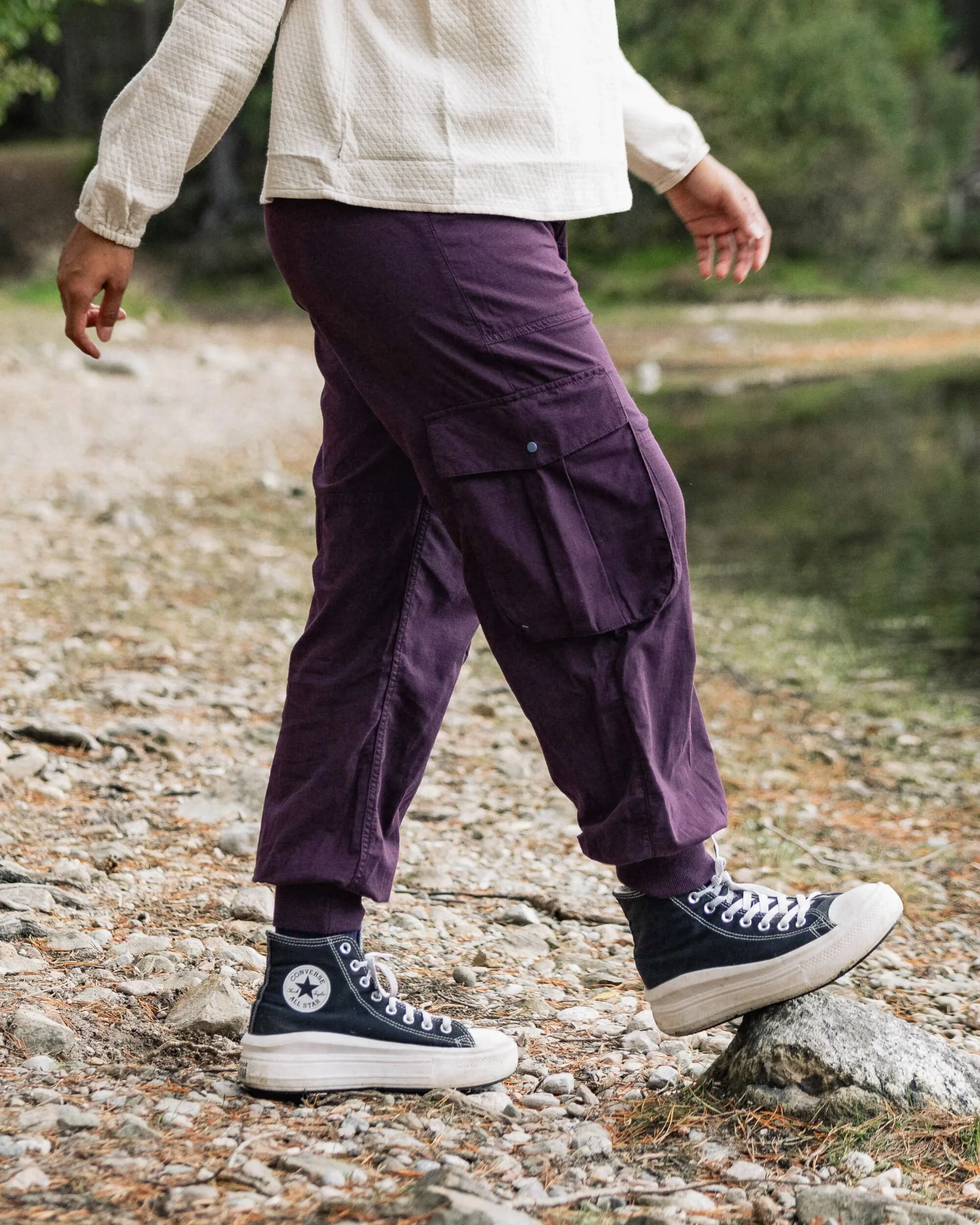 Hydrilla Organic Cotton Trouser - Deep Plum - Image 2