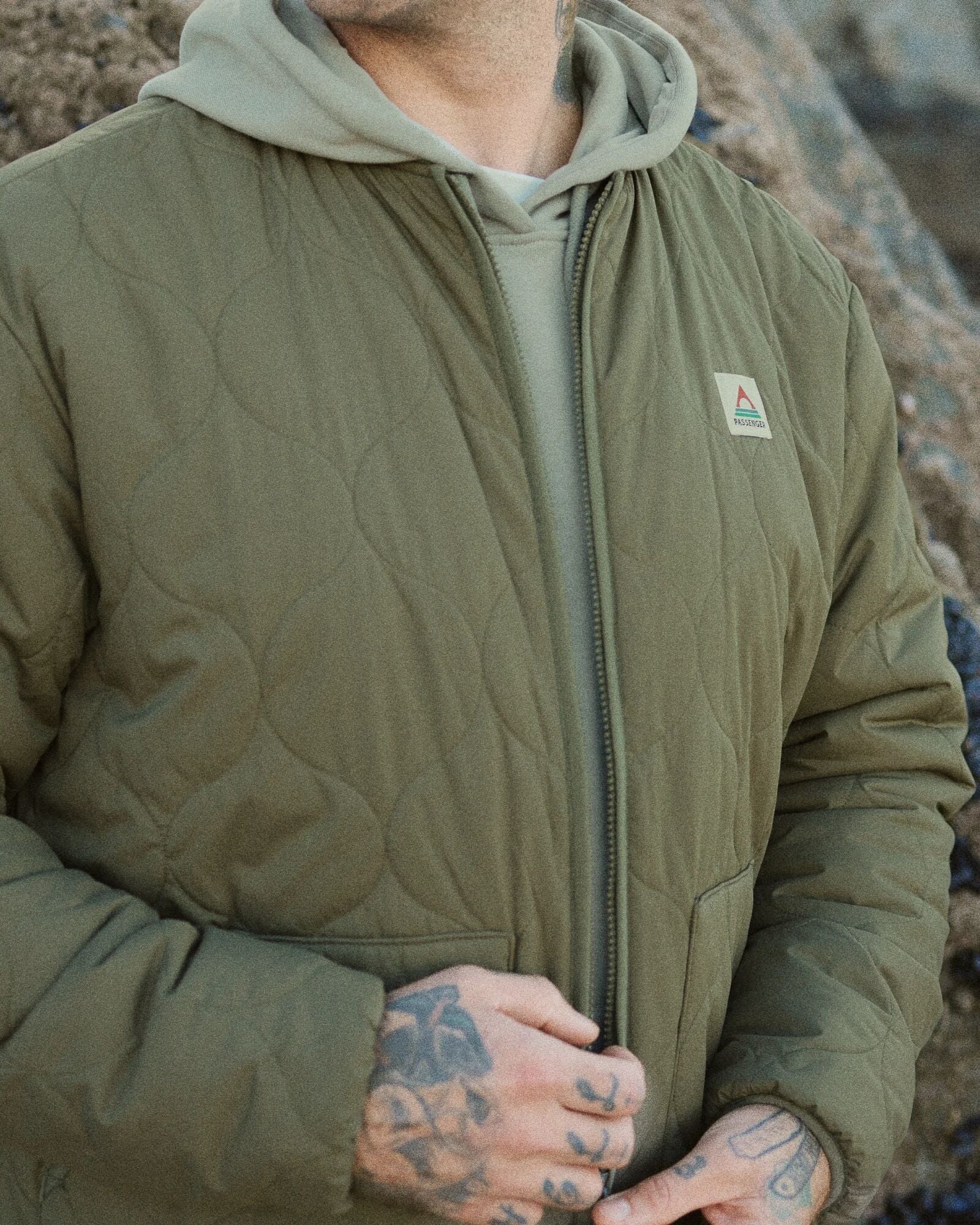 Hytte Fleece-lined Jacket - Dusty Olive - Image 5