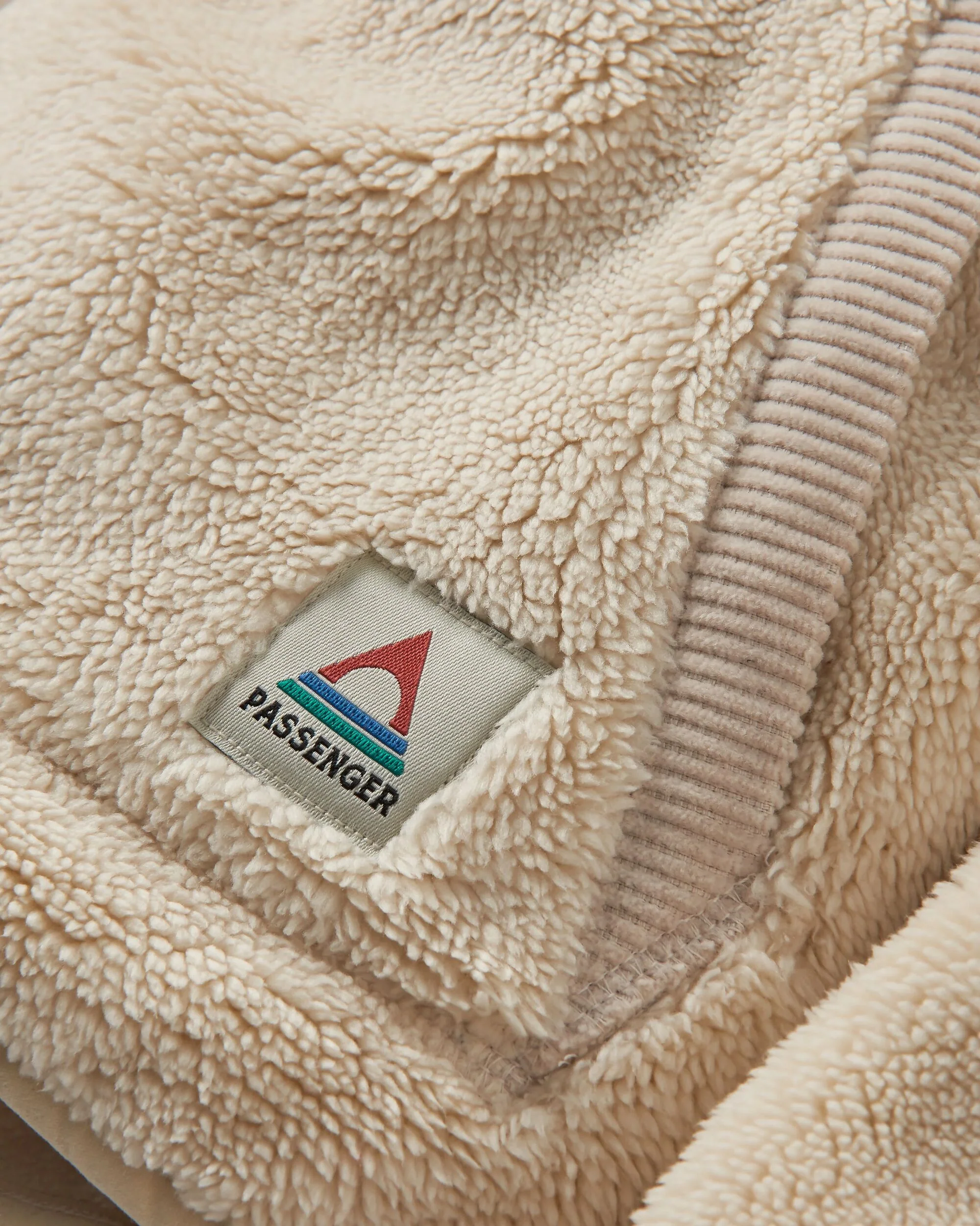 Iris Collarless Fleece Jacket - Oatmeal - Image 5