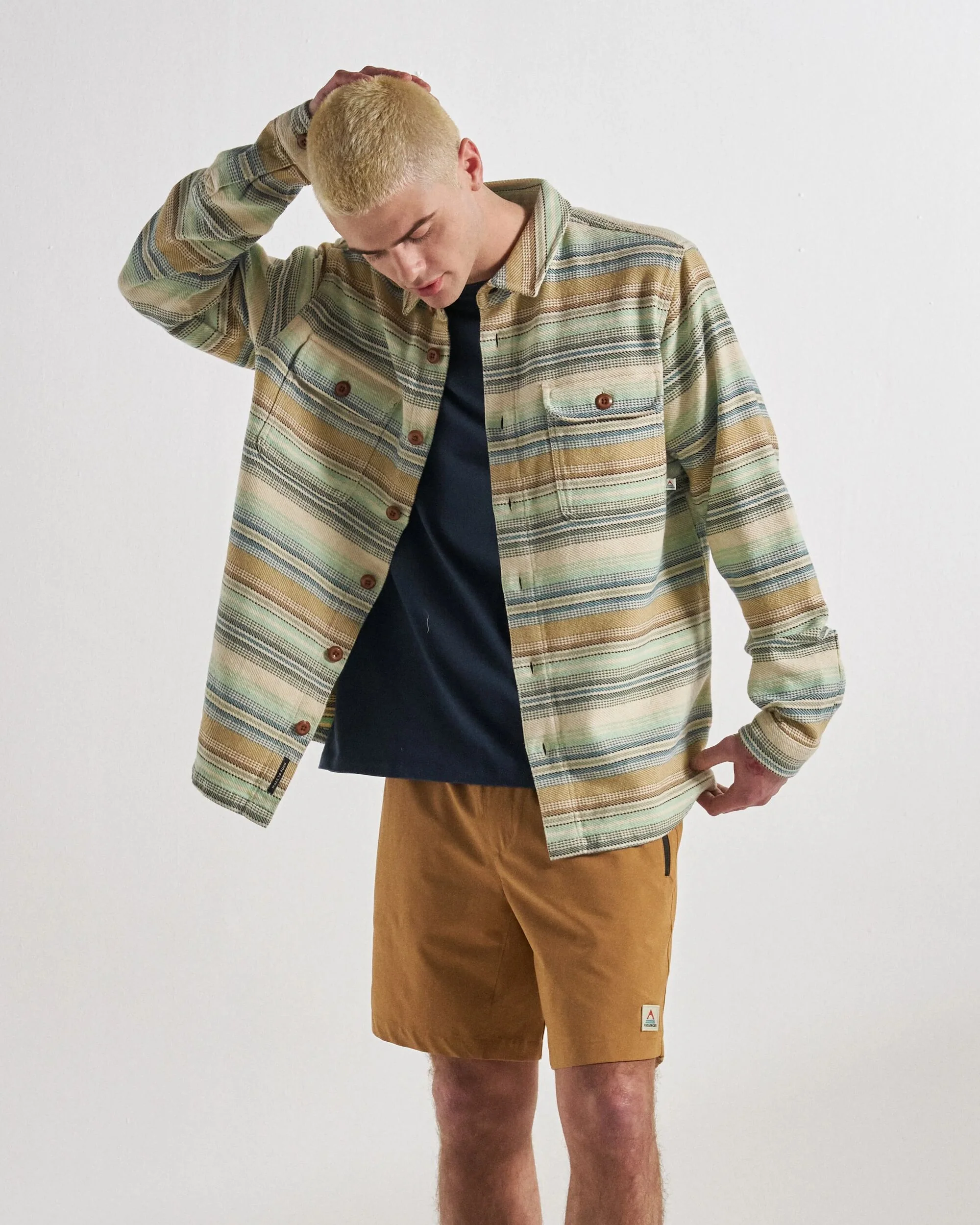 Island Twill Shirt - Caramel Beach Stripe - Image 3