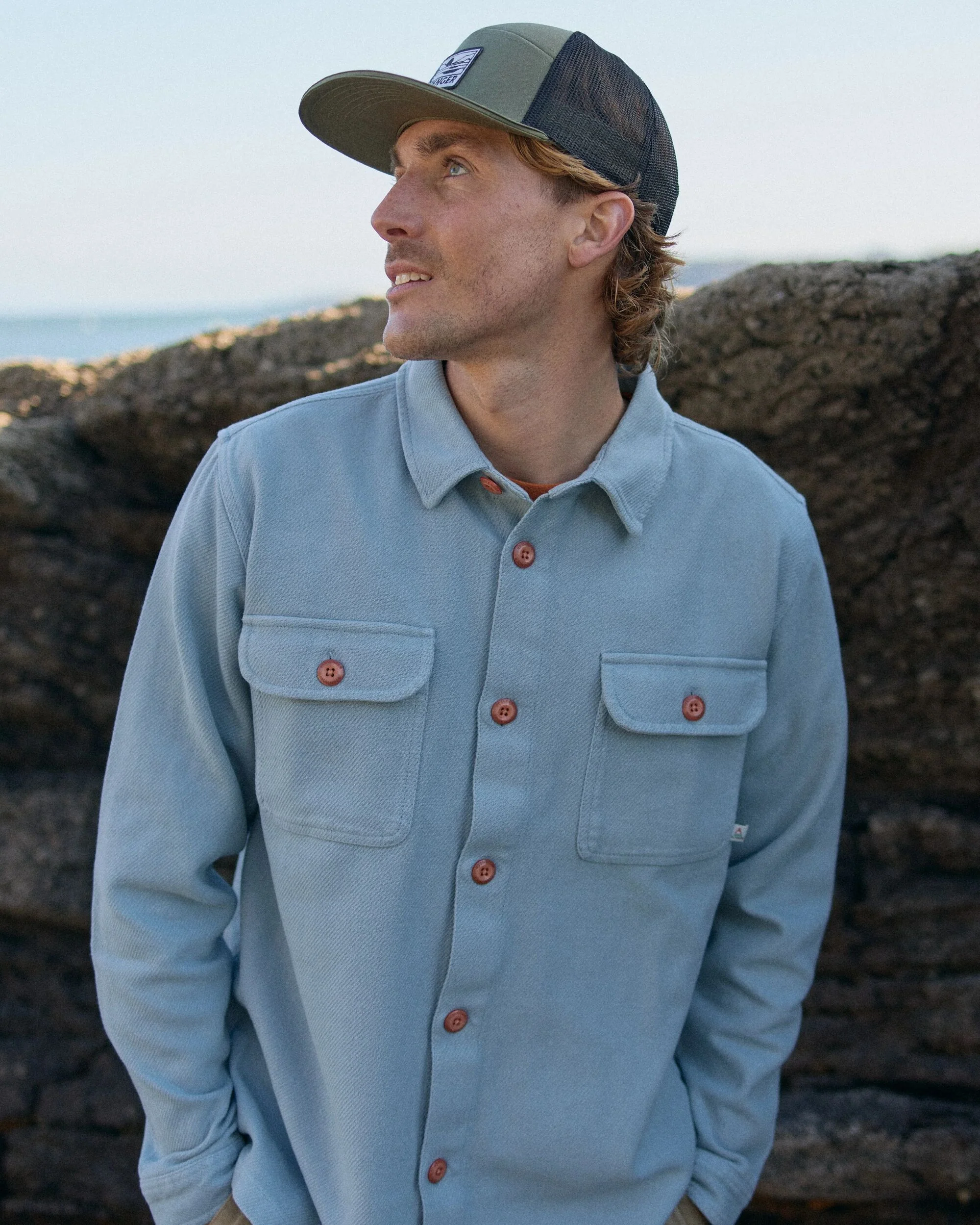 Island Twill Shirt - Faded Denim - Image 4