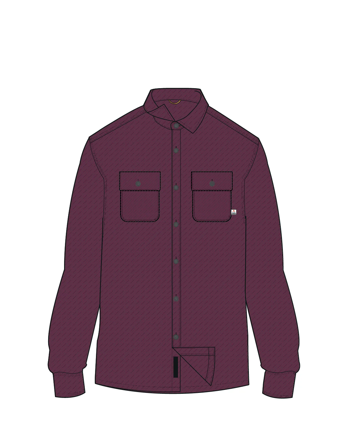 Island Twill Shirt - Warm Berry - Image 7