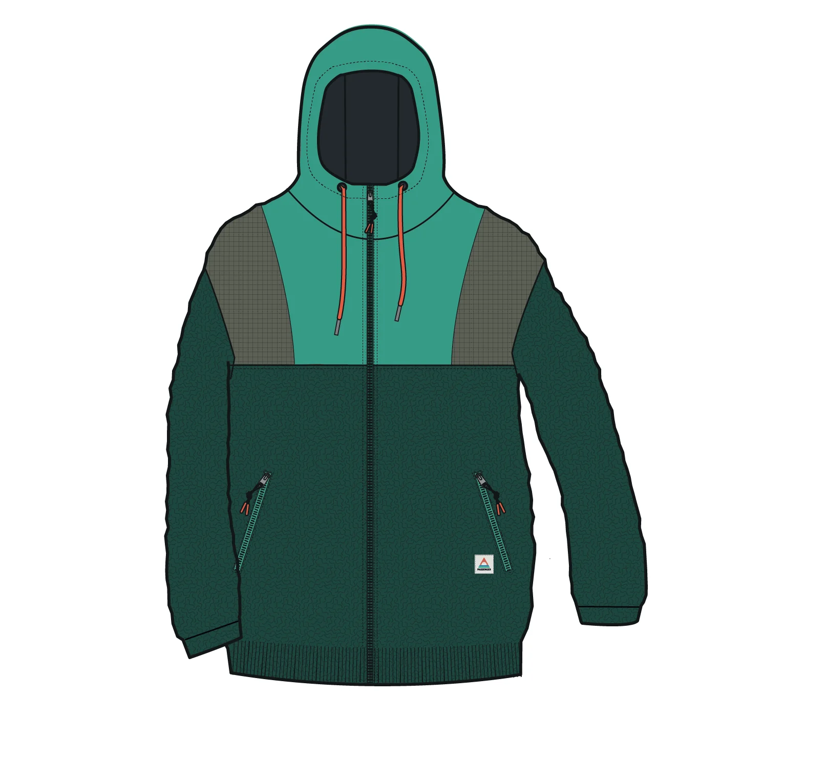 Joy Full Zip Hooded Sherpa Fleece - Greenlake/Rain Forest - Image 9