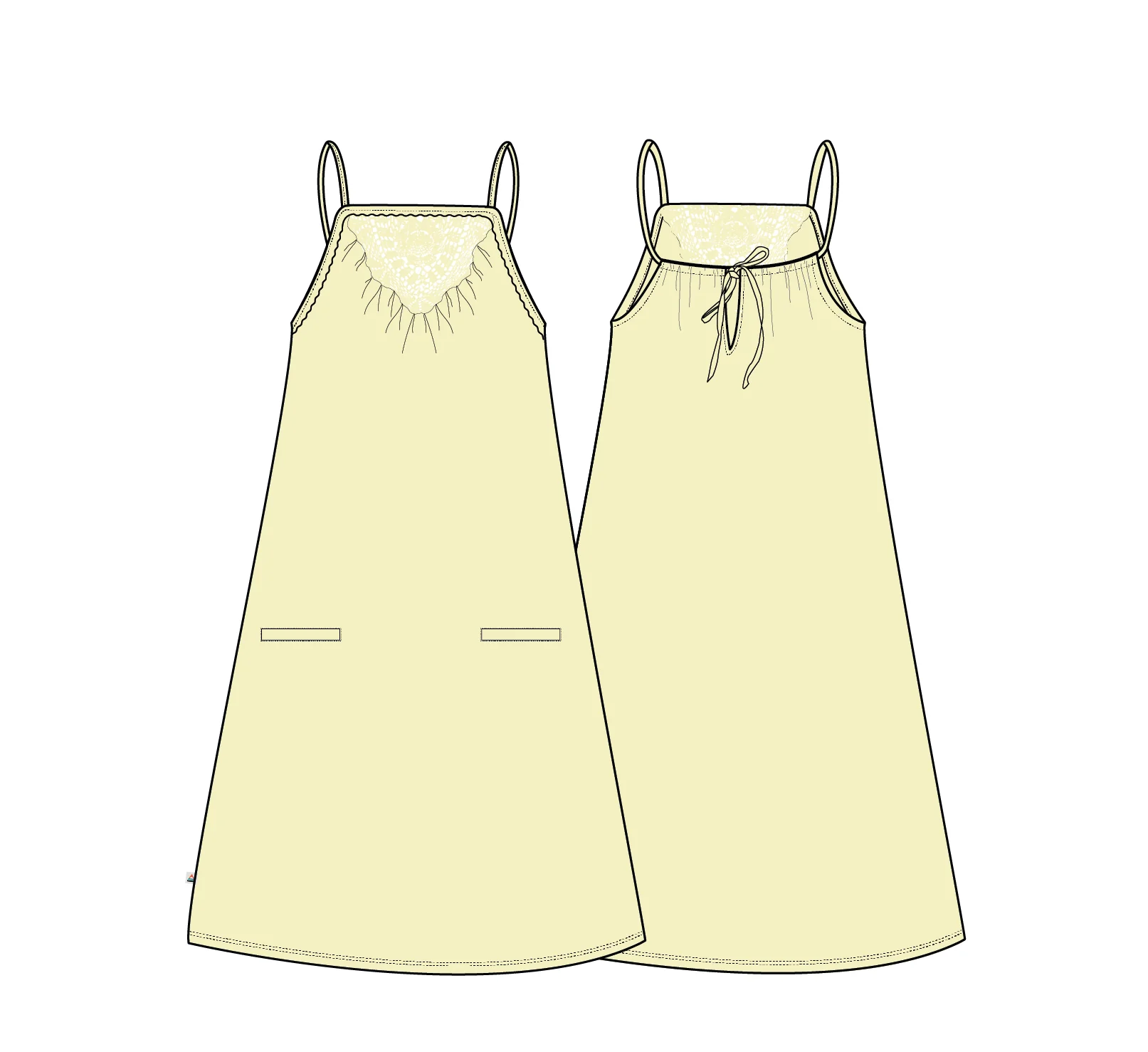 Junipe Dress - Pale Yellow - Image 7