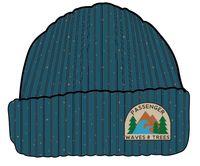Katira Rib Knit Beanie - Blue Coral - Image 8