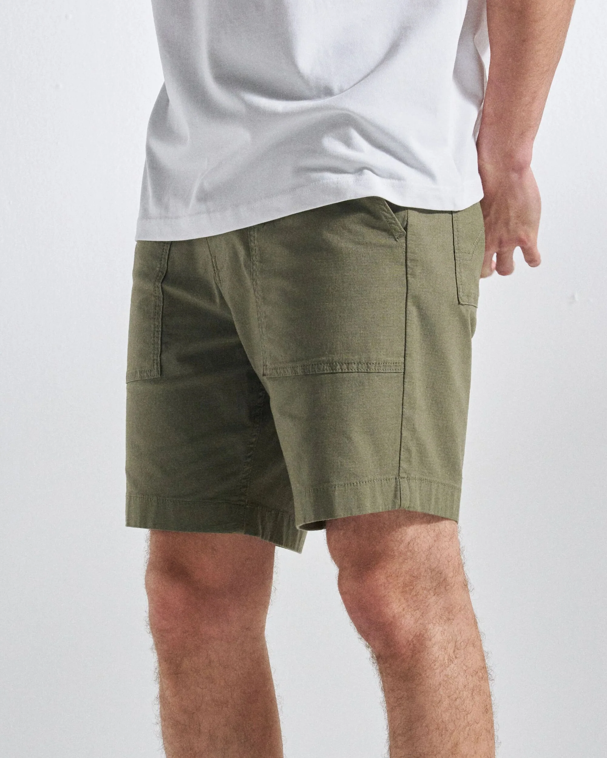 Kimmer Ripstop Cotton Short - Dusty Olive - Image 3